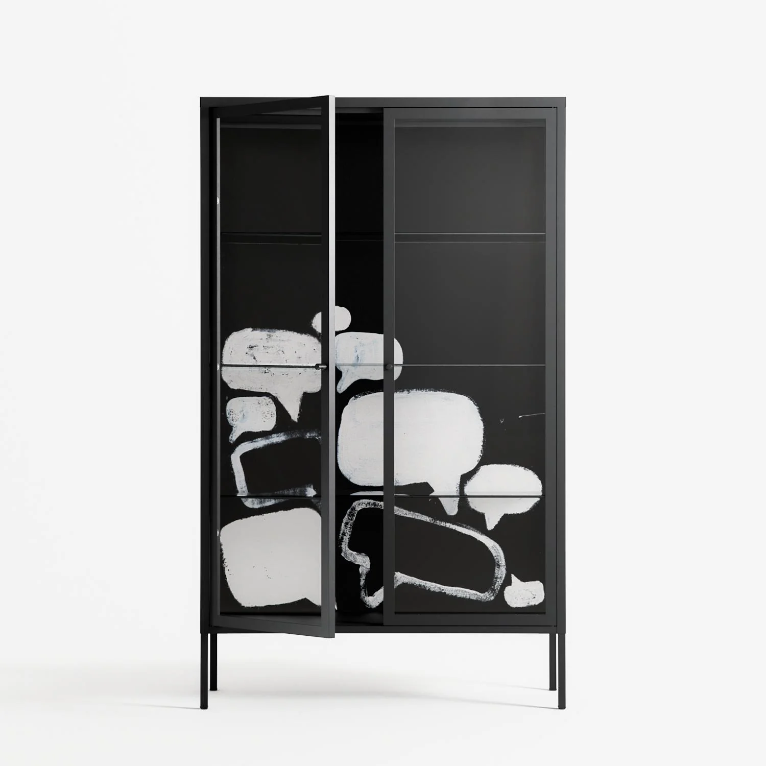 Talk Less Say More - Cabinet - Ciara Wade - Antracite - Clear glass - Image 2