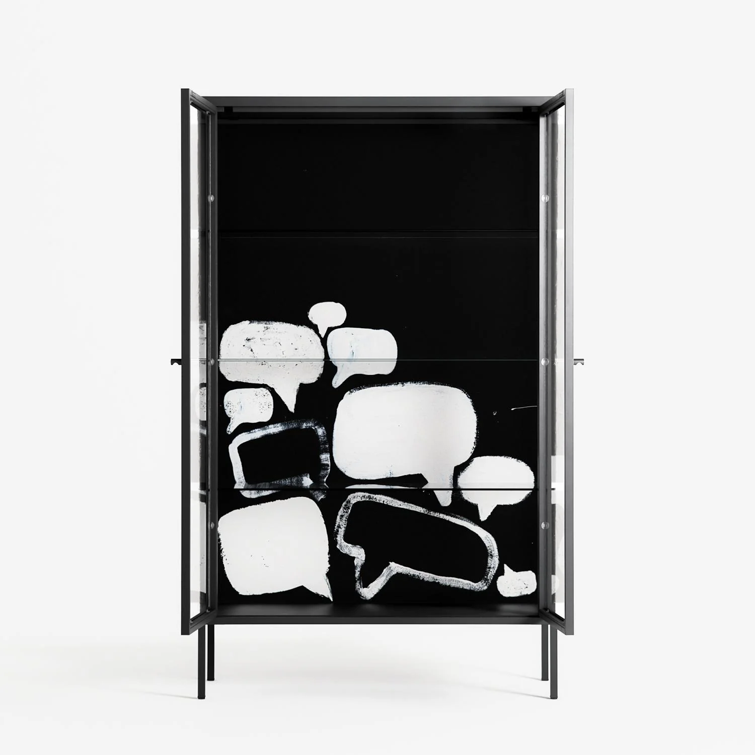 Talk Less Say More - Cabinet - Ciara Wade - Antracite - Clear glass - Image 3