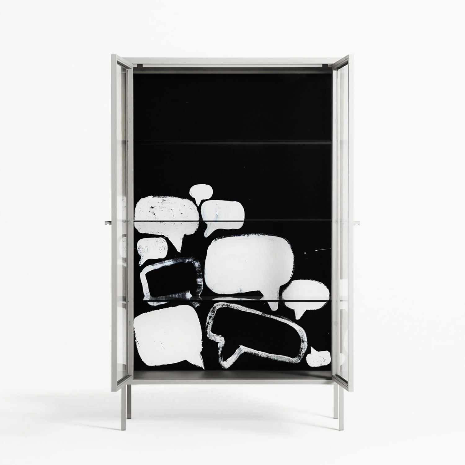 Talk Less Say More - Cabinet - Ciara Wade - Chalk - Clear glass - Image 3