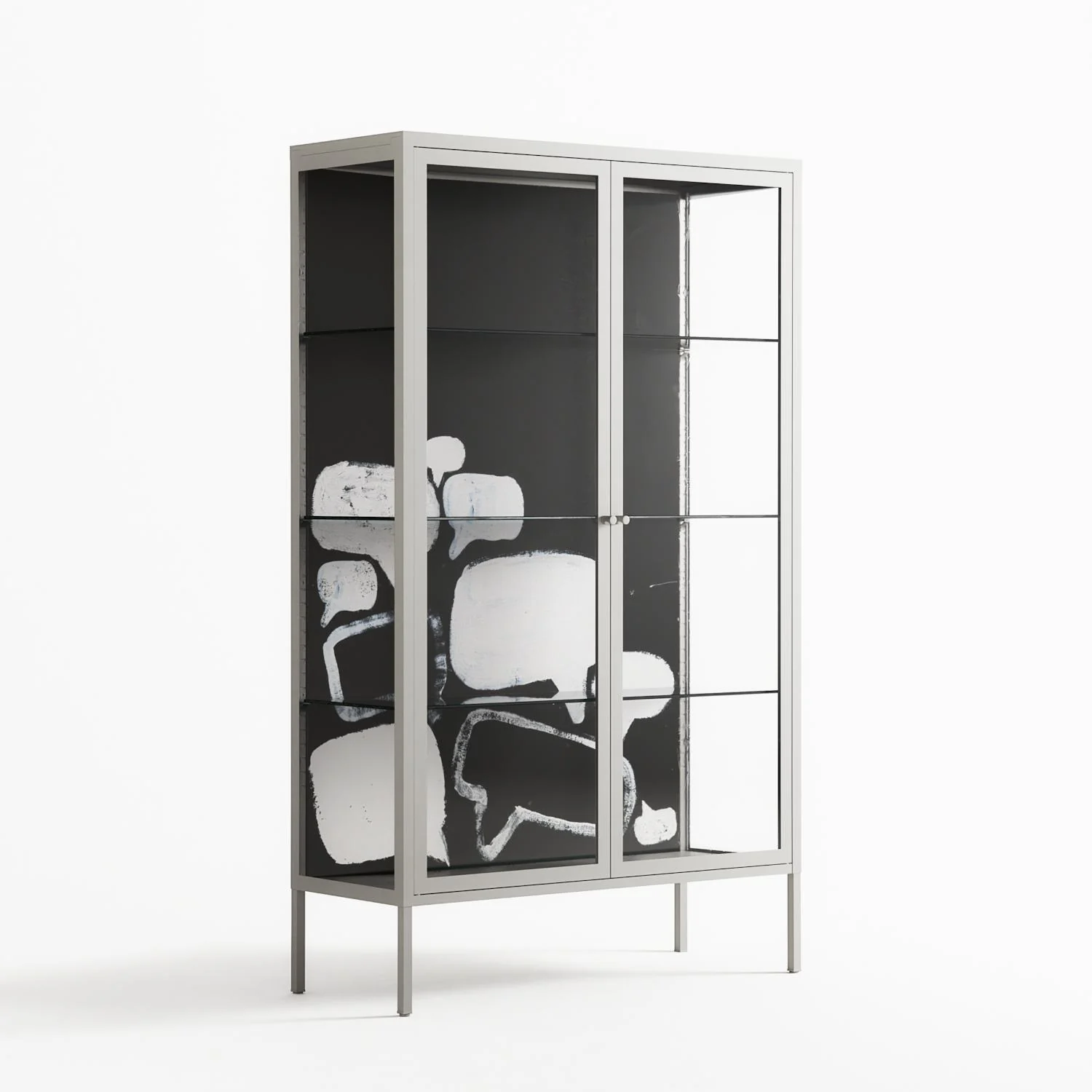 Talk Less Say More - Cabinet - Ciara Wade - Chalk - Clear glass - Image 4
