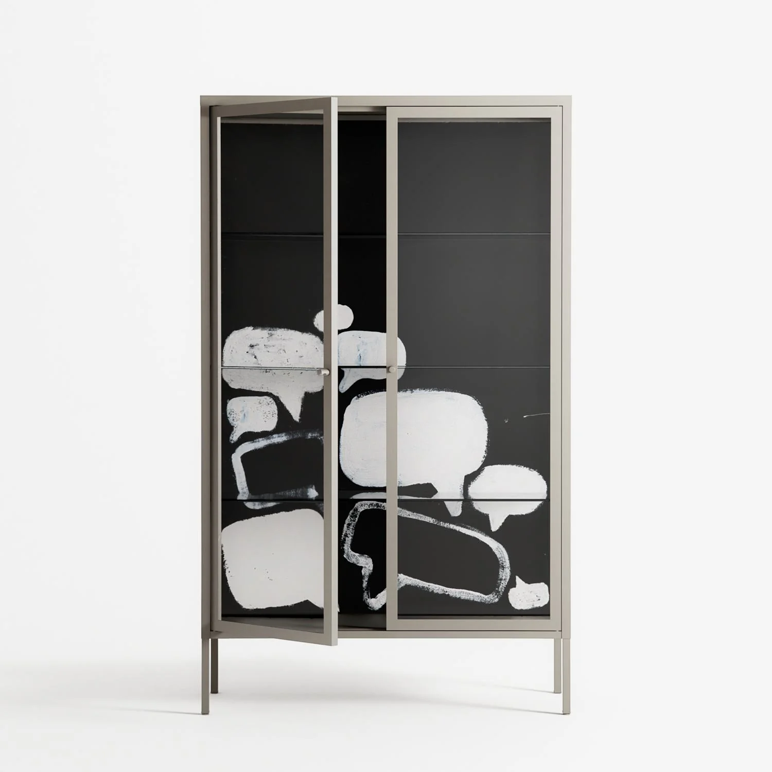 Talk Less Say More - Cabinet - Ciara Wade - Pebble - Clear glass - Image 2