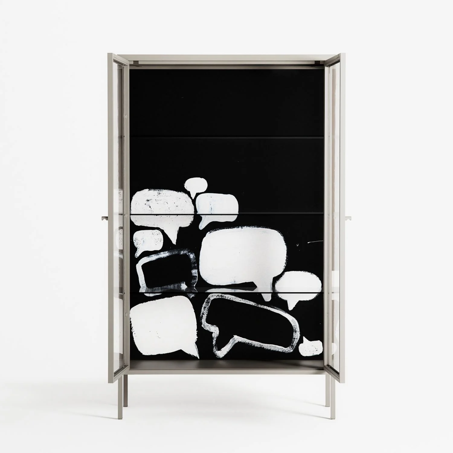 Talk Less Say More - Cabinet - Ciara Wade - Pebble - Clear glass - Image 3