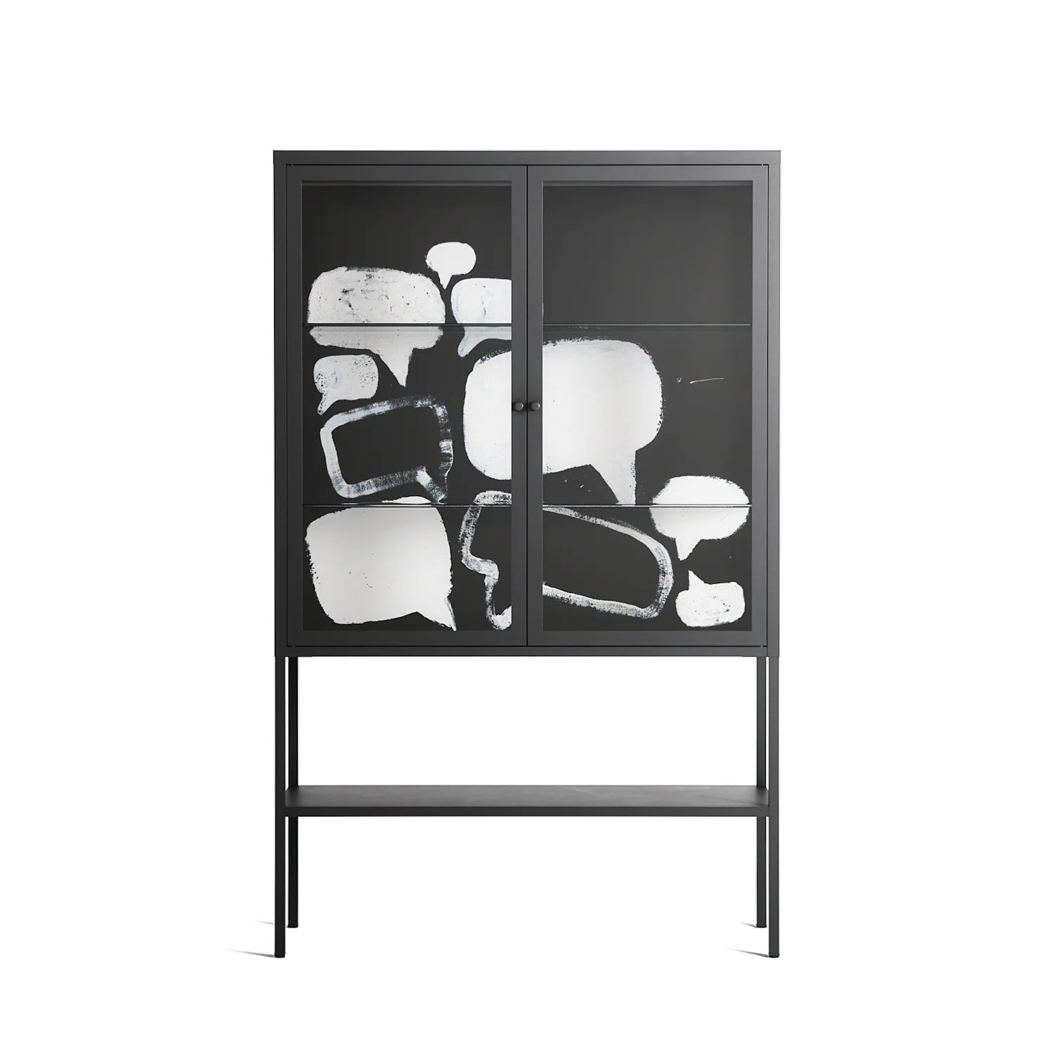 Talk Less Say More - Loft Cabinet - Ciara Wade - Antracite - Clear glass