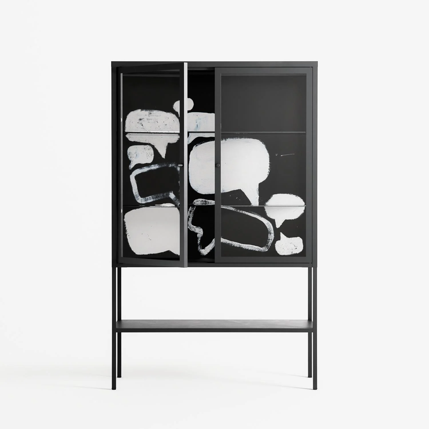 Talk Less Say More - Loft Cabinet - Ciara Wade - Antracite - Clear glass - Image 2