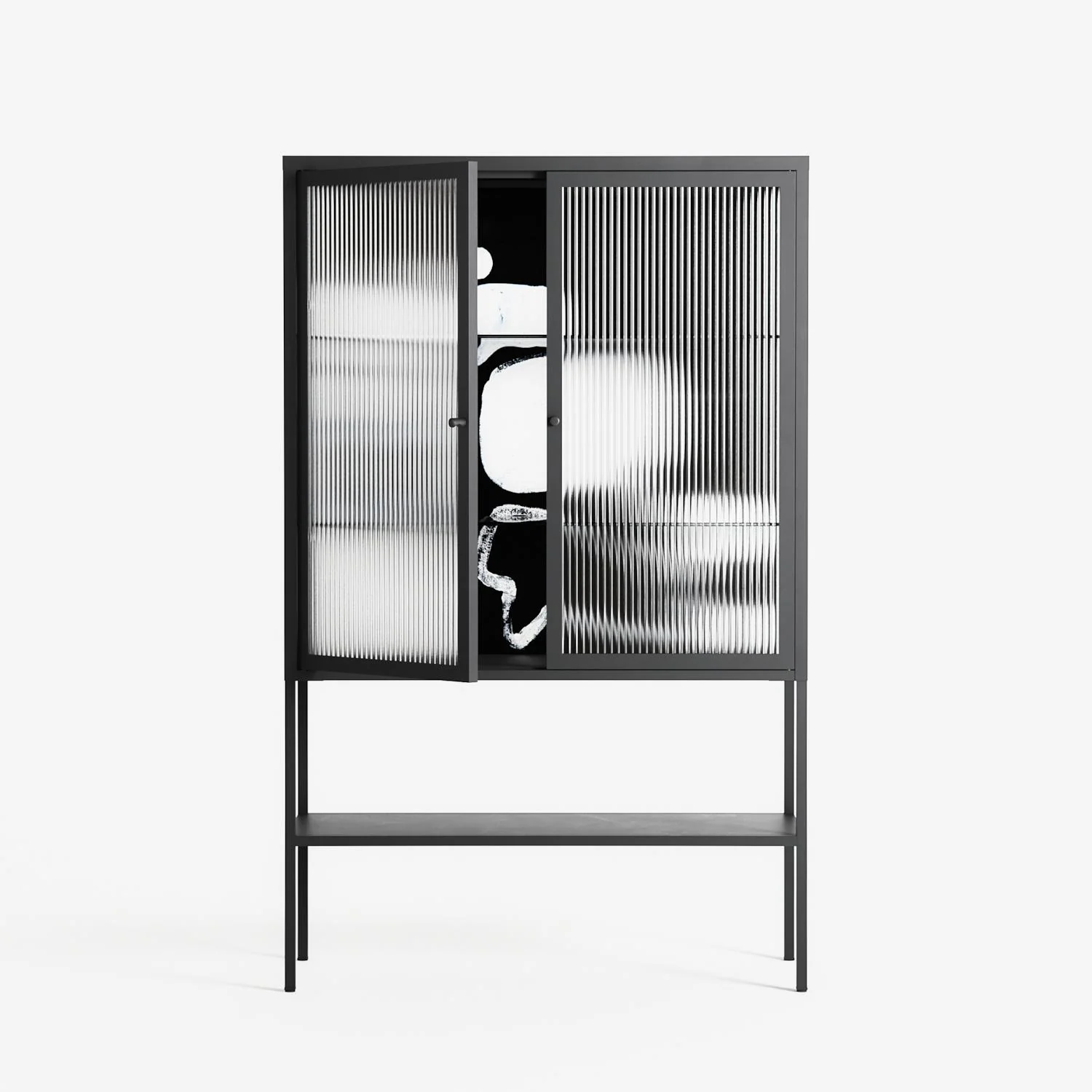 Talk Less Say More - Loft Cabinet - Ciara Wade - Antracite - Reeded glass - Image 2