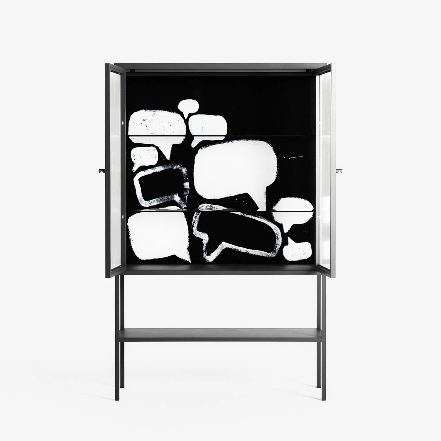 Talk Less Say More - Loft Cabinet - Ciara Wade - Antracite - Reeded glass - Image 3