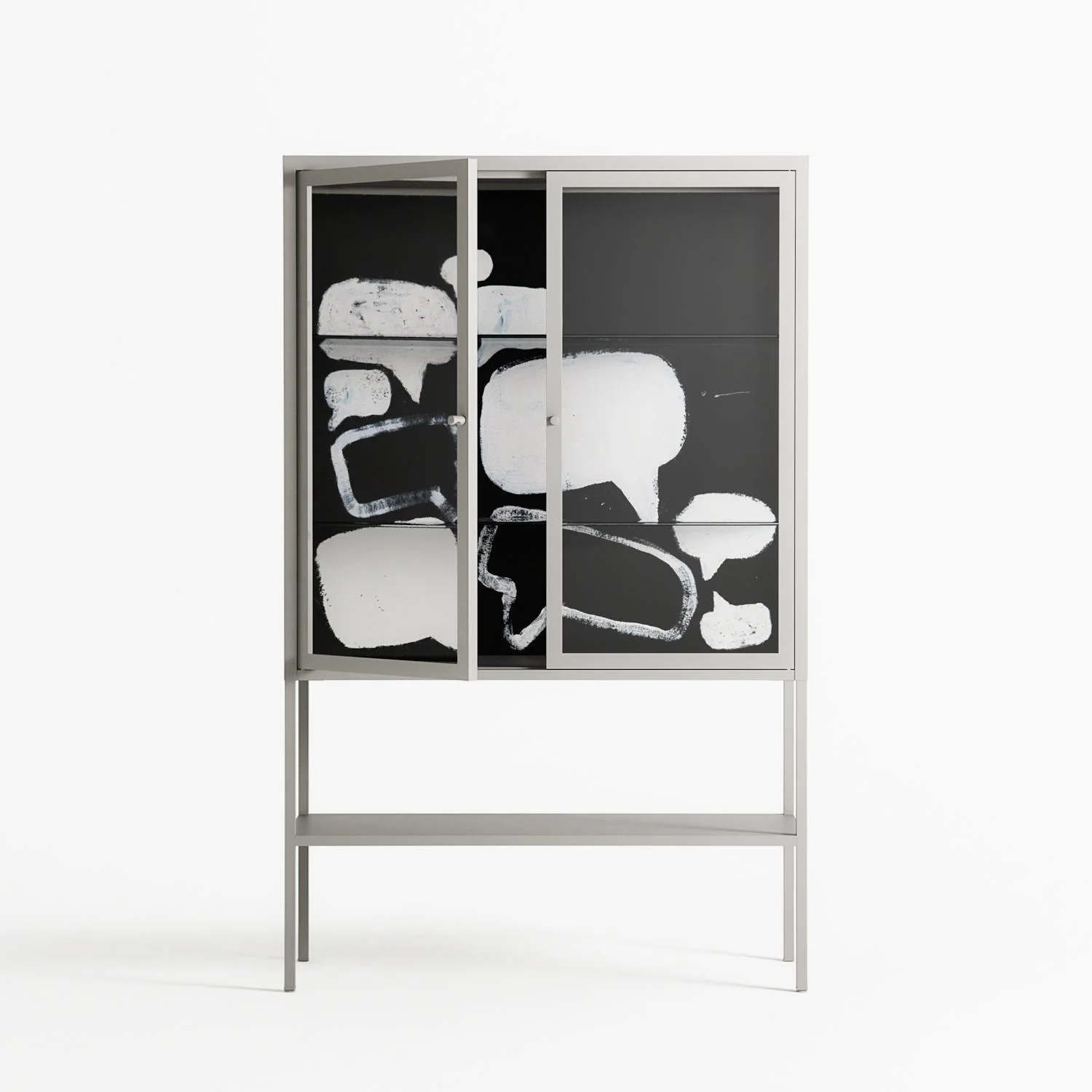 Talk Less Say More - Loft Cabinet - Ciara Wade - Chalk - Clear glass - Image 2