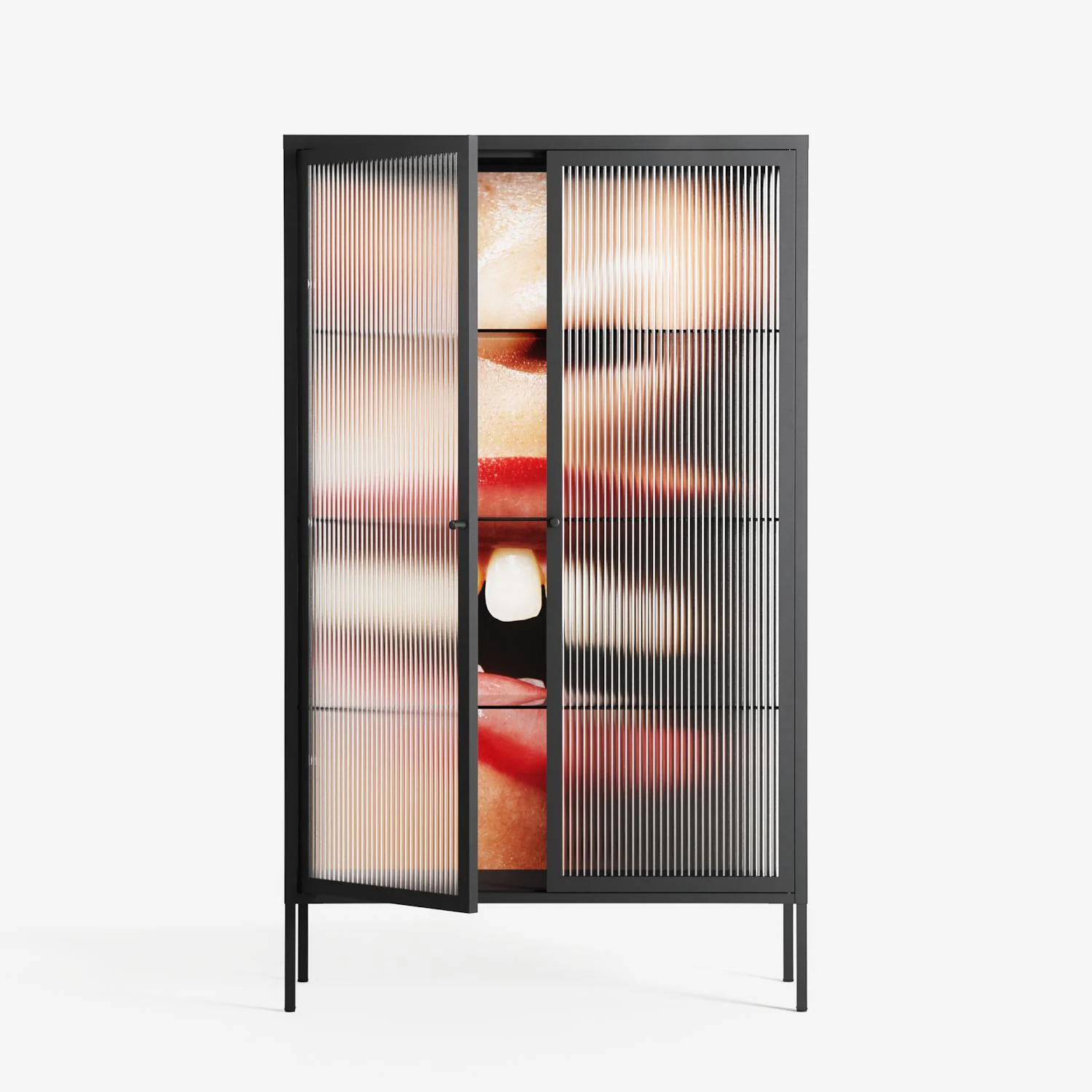 Teeth - Cabinet - Nadia Ryder - Antracite - Reeded glass - Image 2