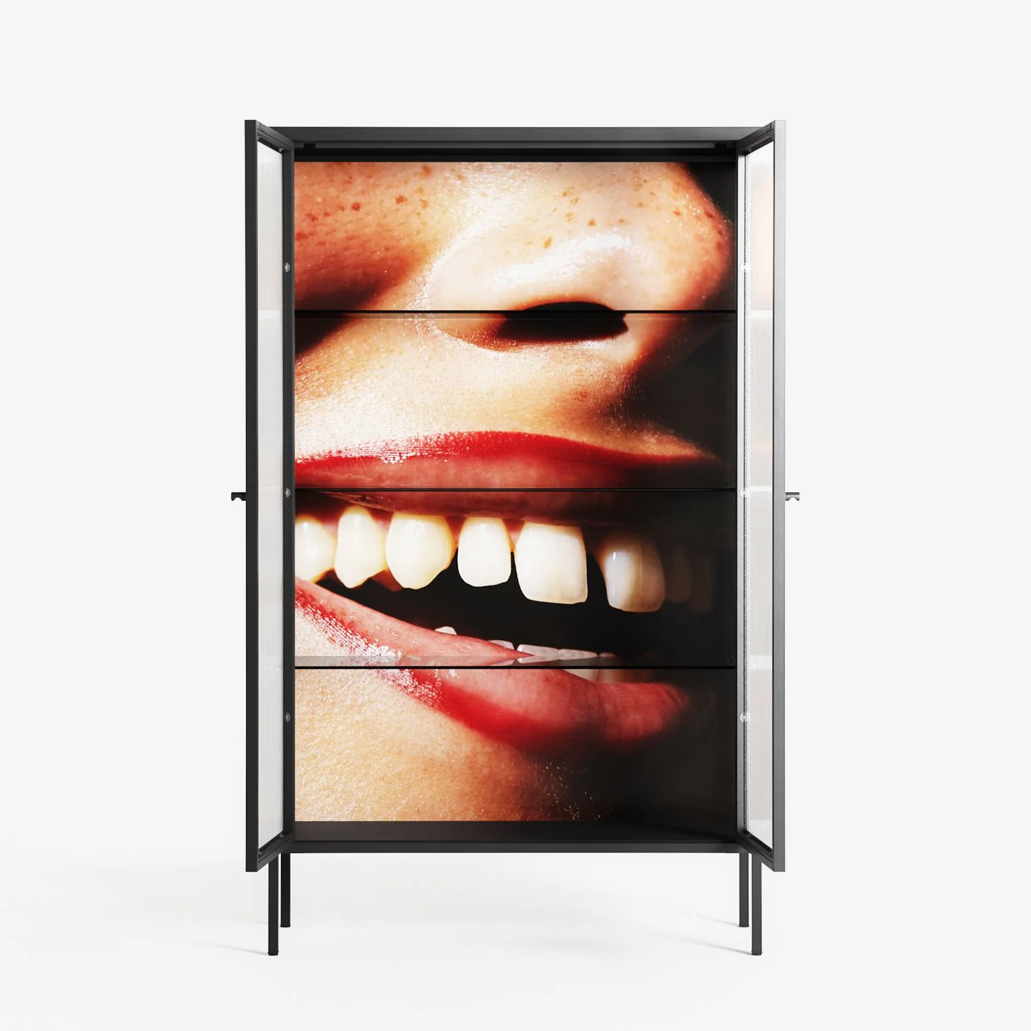 Teeth - Cabinet - Nadia Ryder - Antracite - Reeded glass - Image 3