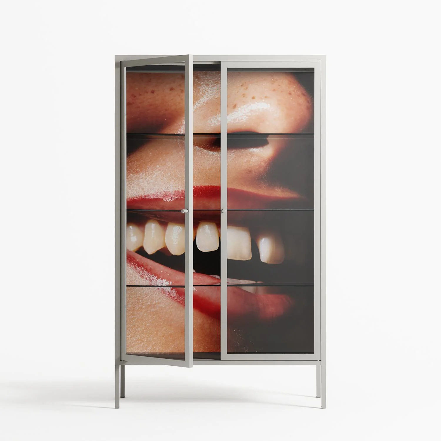 Teeth - Cabinet - Nadia Ryder - Chalk - Clear glass - Image 2