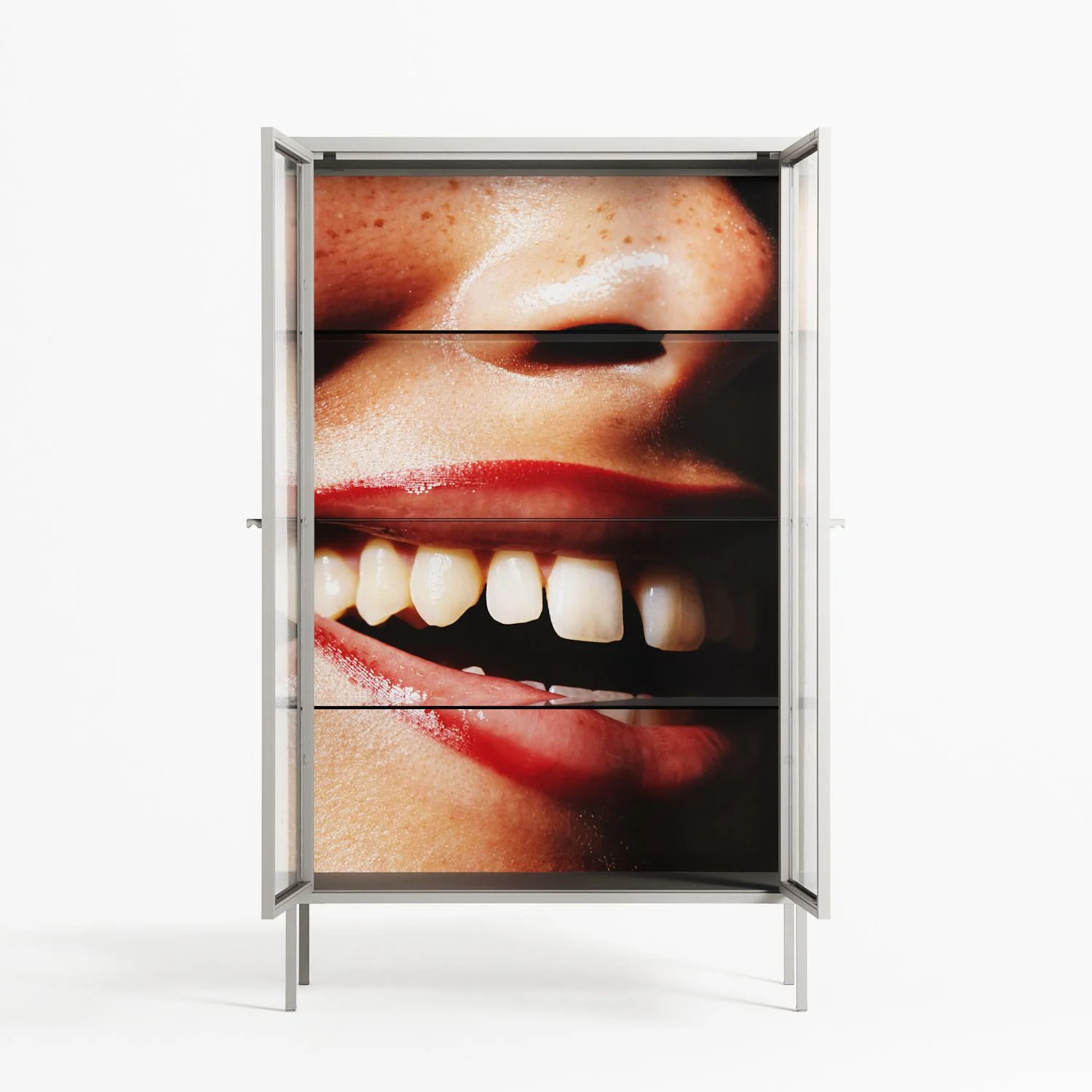 Teeth - Cabinet - Nadia Ryder - Chalk - Clear glass - Image 3
