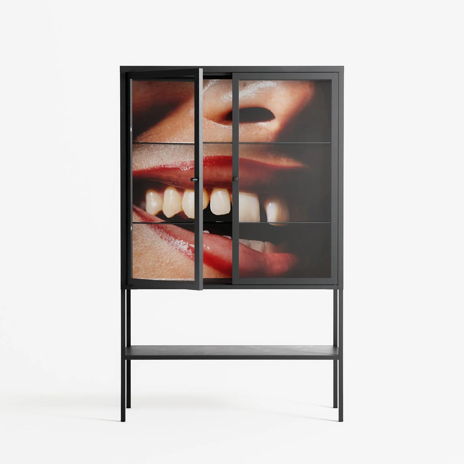 Teeth - Loft Cabinet - Nadia Ryder - Antracite - Clear glass - Image 2