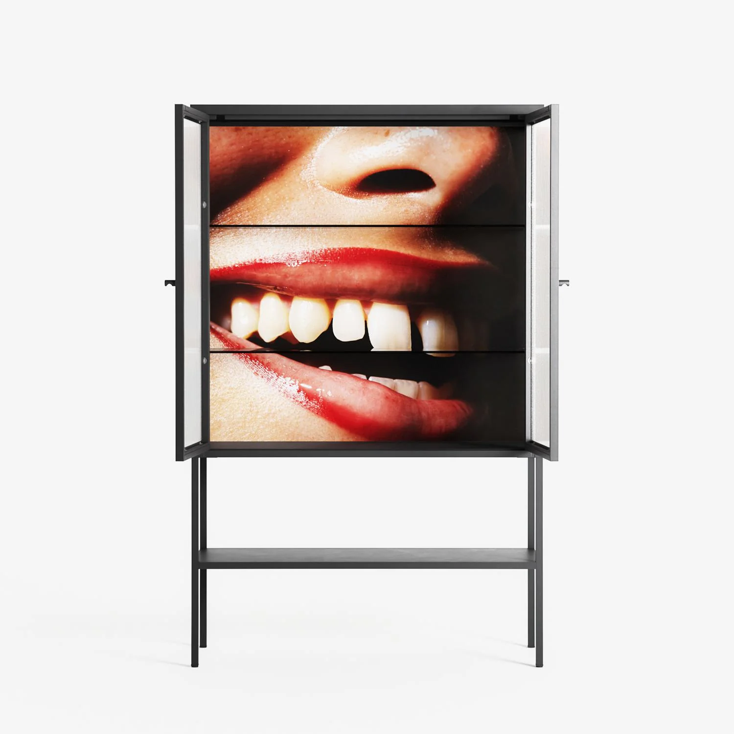 Teeth - Loft Cabinet - Nadia Ryder - Antracite - Reeded glass - Image 3