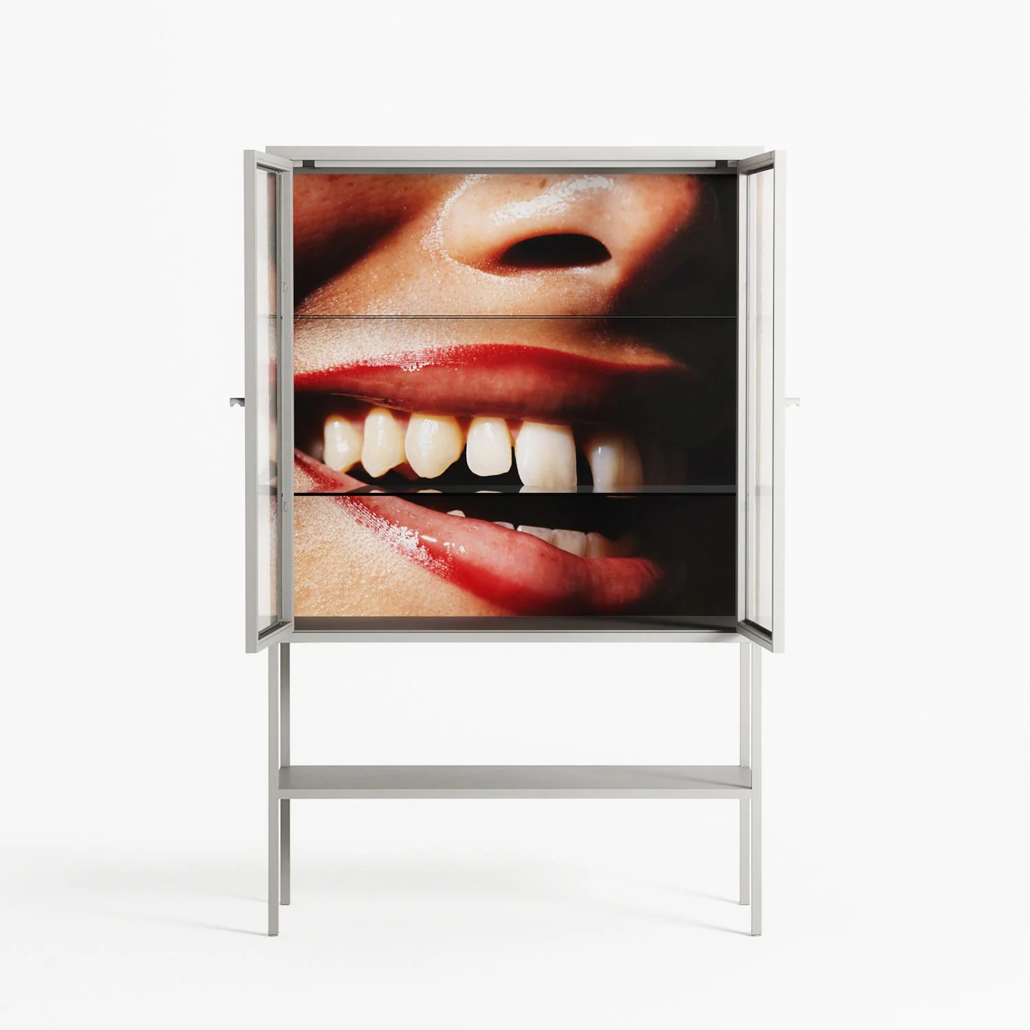 Teeth - Loft Cabinet - Nadia Ryder - Chalk - Clear glass - Image 3