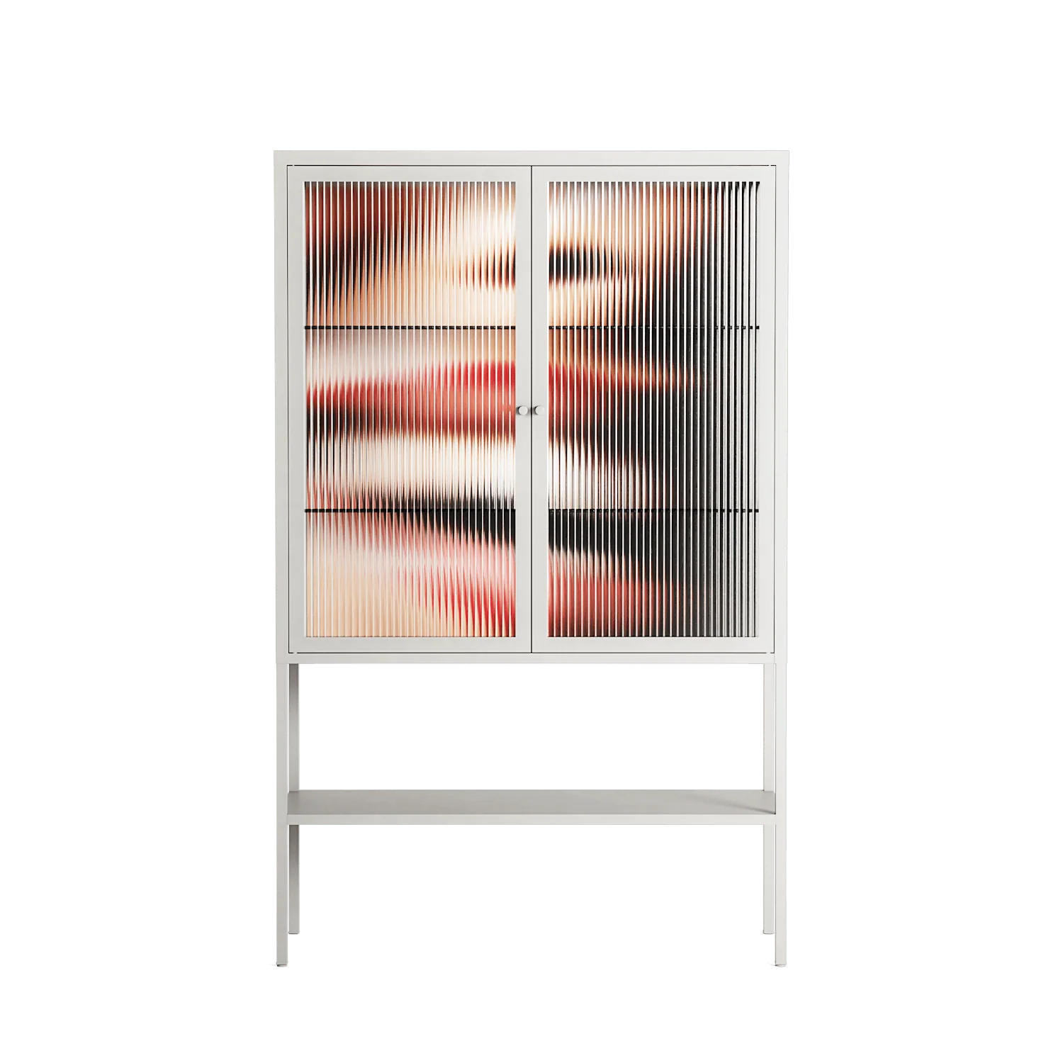 Teeth - Loft Cabinet - Nadia Ryder - Chalk - Reeded glass