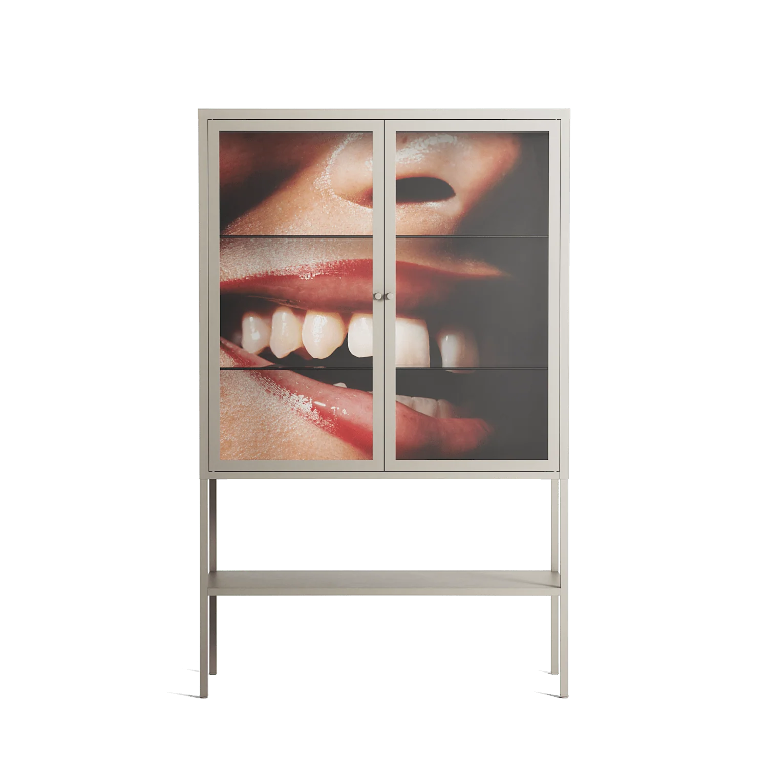 Teeth - Loft Cabinet - Nadia Ryder - Pebble - Clear glass