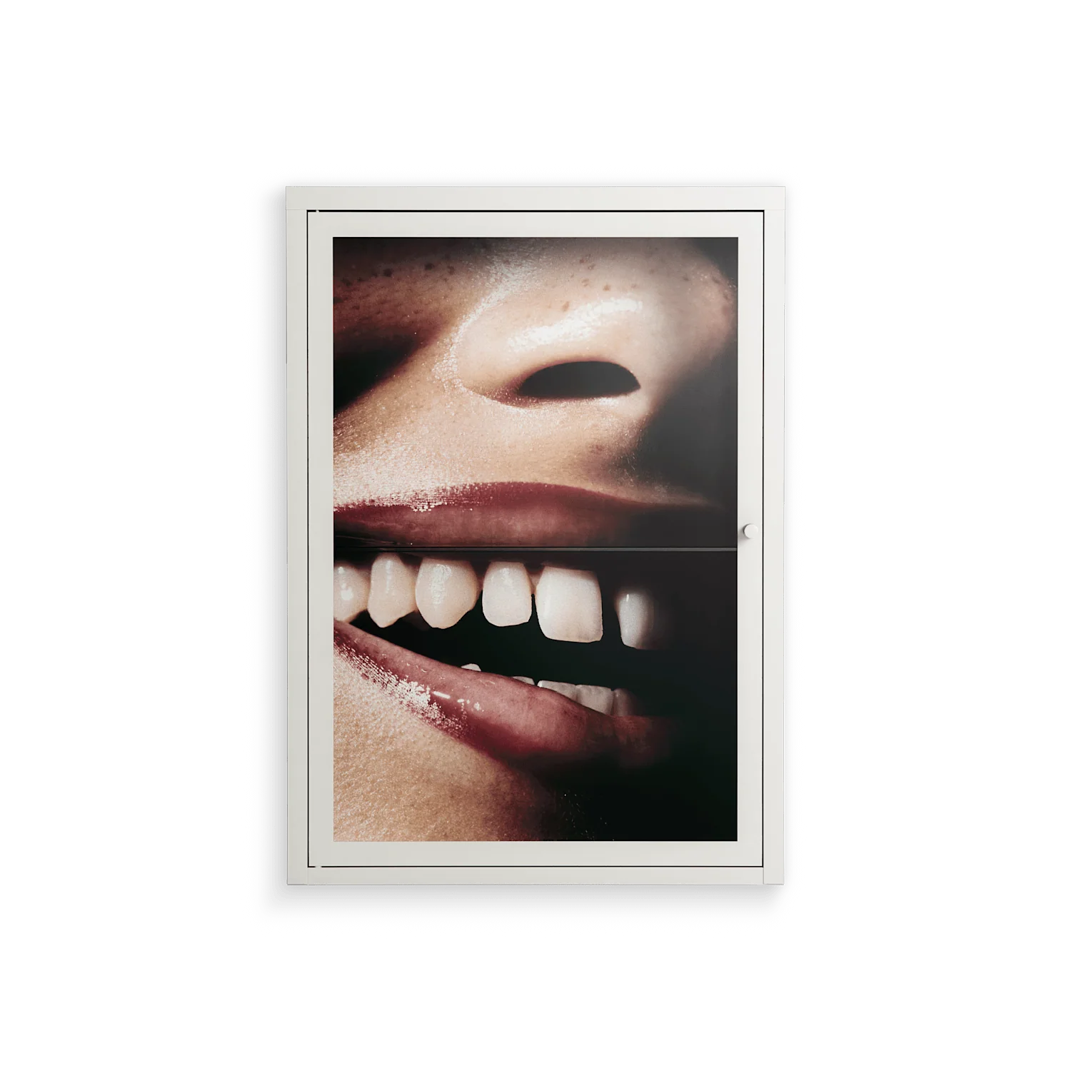 Teeth - Wall Cabinet - Nadia Ryder - Chalk - Clear glass
