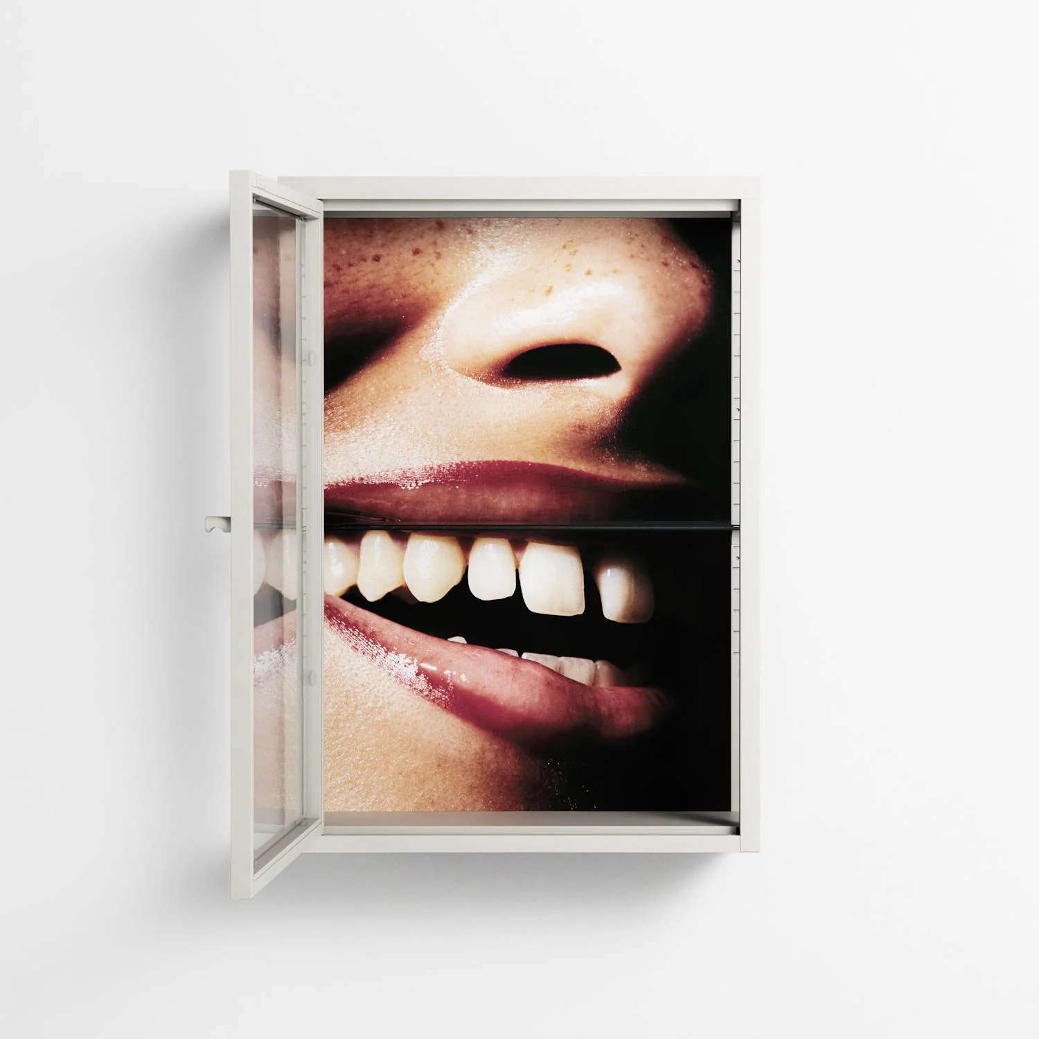 Teeth - Wall Cabinet - Nadia Ryder - Chalk - Clear glass - Image 3