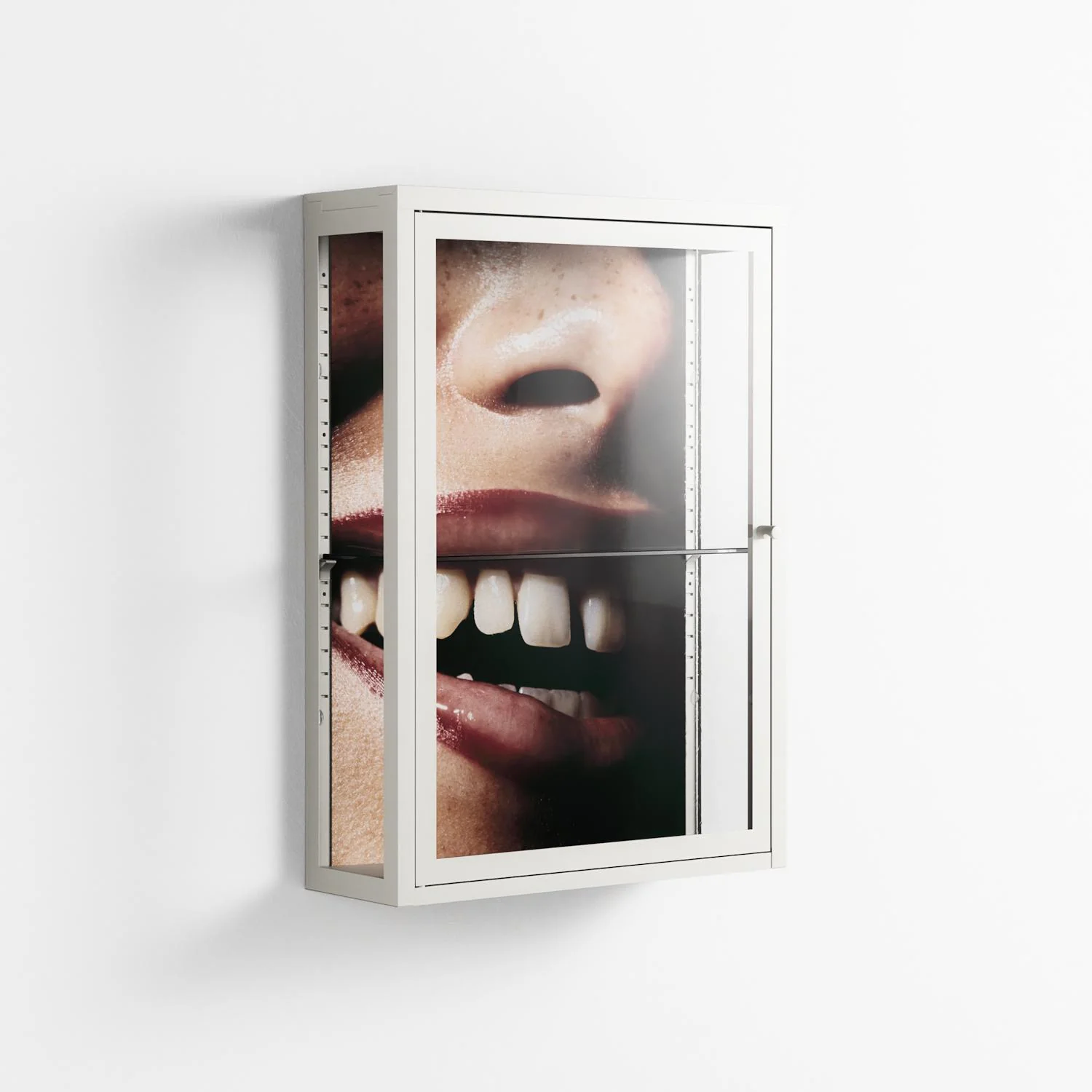 Teeth - Wall Cabinet - Nadia Ryder - Chalk - Clear glass - Image 4
