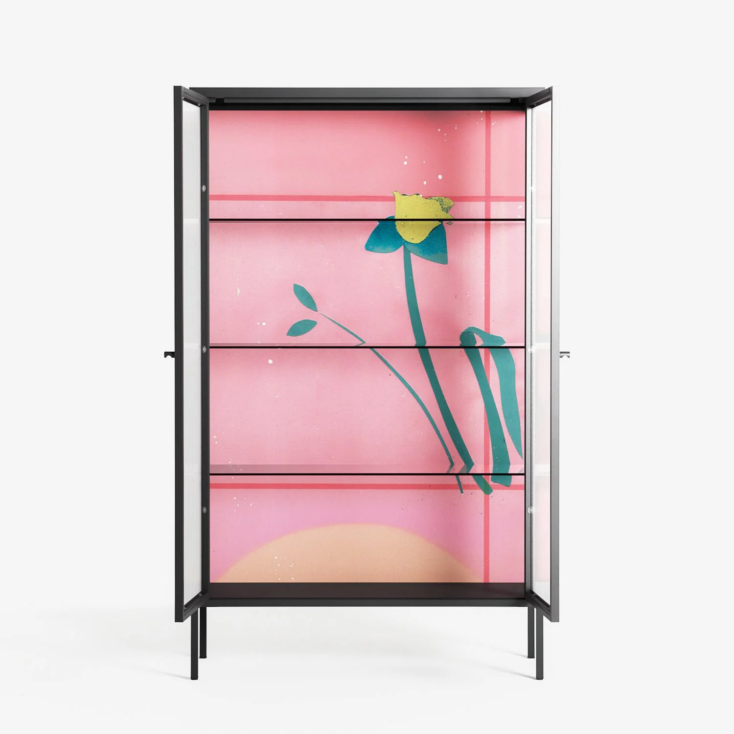 Tender Age in Bloom - Cabinet - Ciara Wade - Antracite - Reeded glass - Image 3