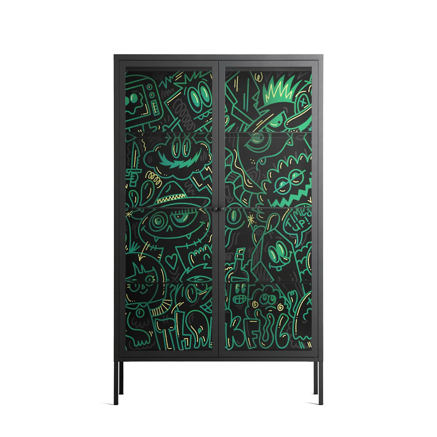 Thankful - Cabinet - Craig Watkins - Antracite - Clear glass