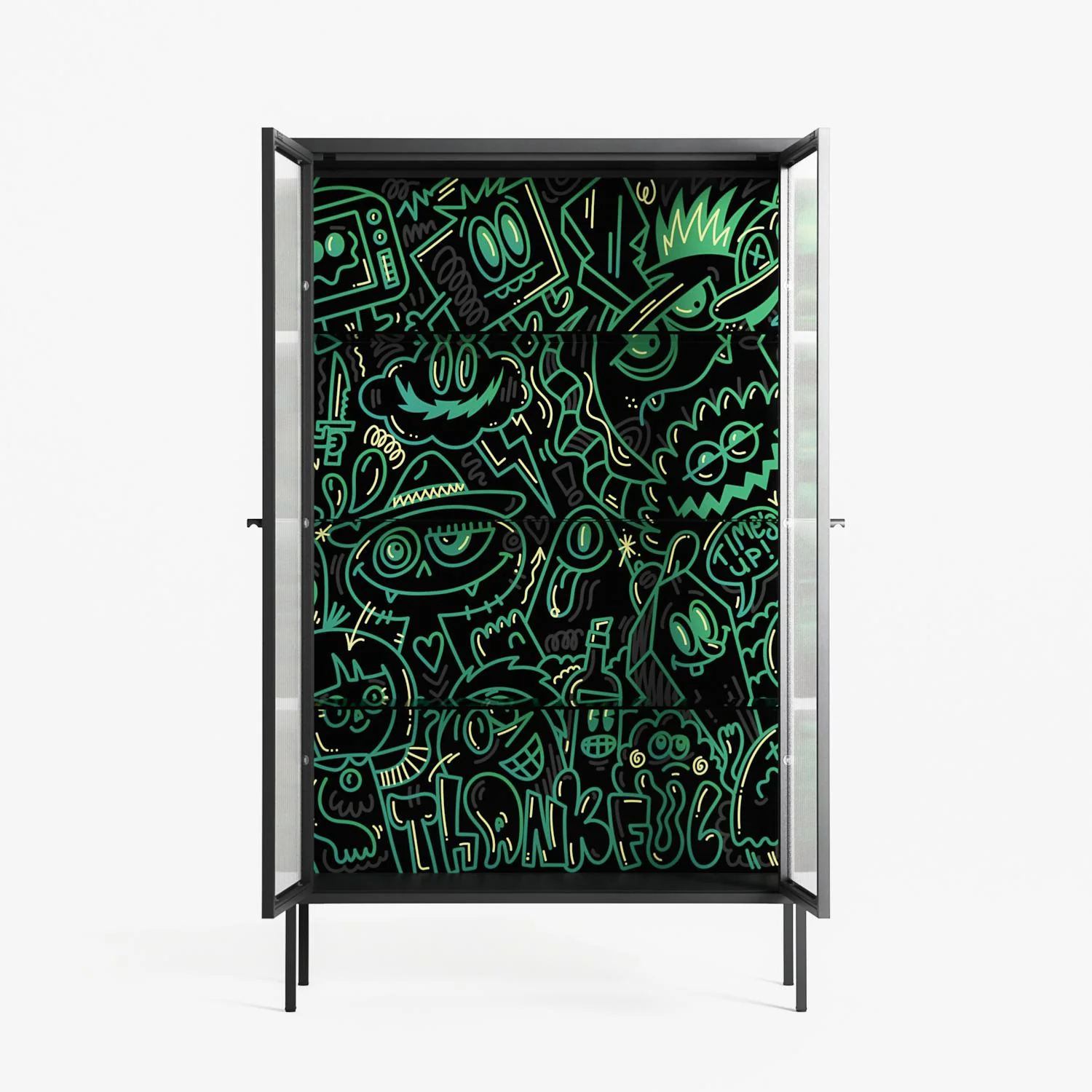 Thankful - Cabinet - Craig Watkins - Antracite - Reeded glass - Image 3