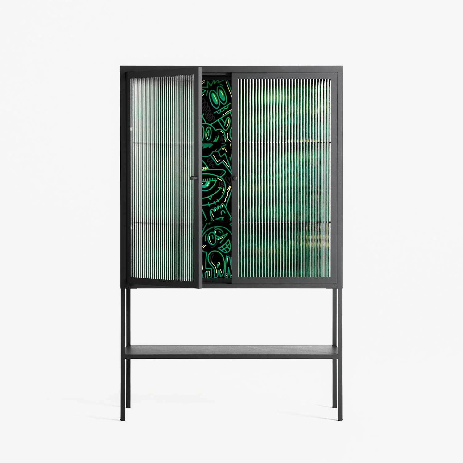 Thankful - Loft Cabinet - Craig Watkins - Antracite - Reeded glass - Image 2