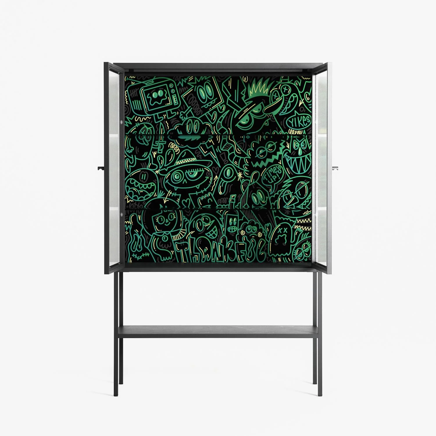 Thankful - Loft Cabinet - Craig Watkins - Antracite - Reeded glass - Image 3