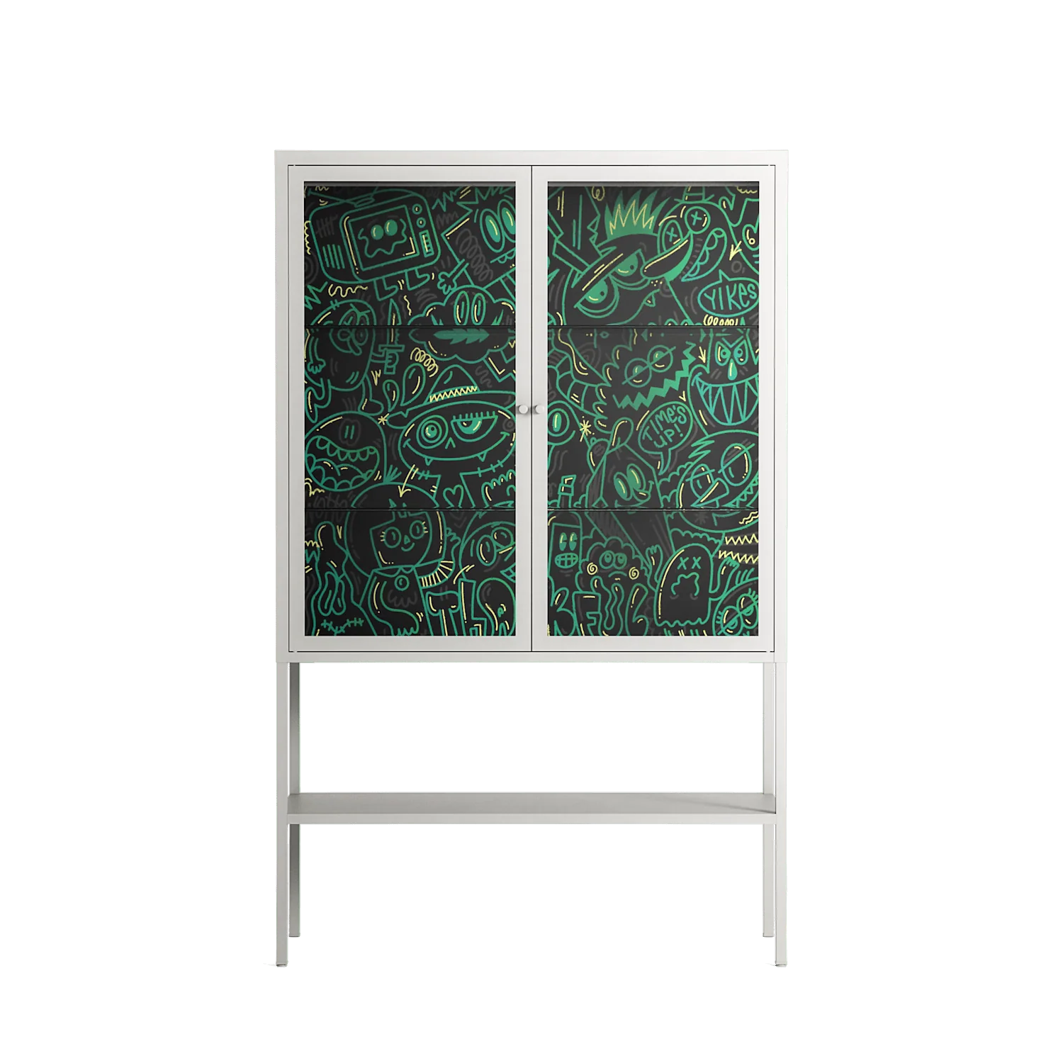Thankful - Loft Cabinet - Craig Watkins - Chalk - Clear glass