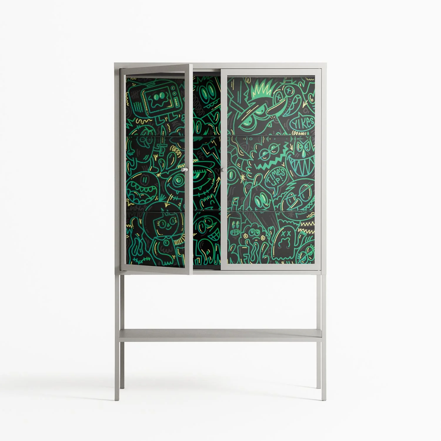 Thankful - Loft Cabinet - Craig Watkins - Chalk - Clear glass - Image 2