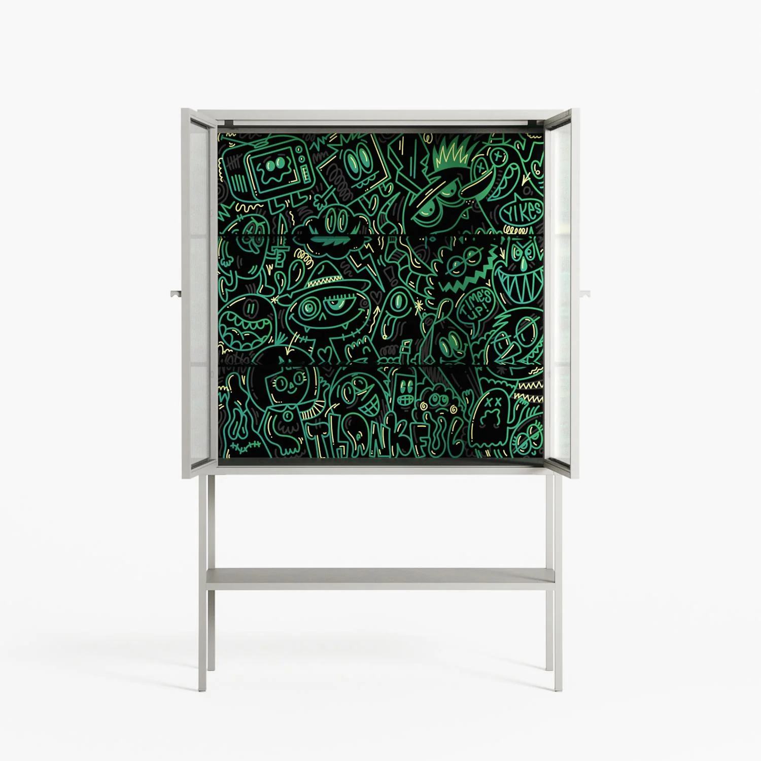 Thankful - Loft Cabinet - Craig Watkins - Chalk - Reeded glass - Image 3