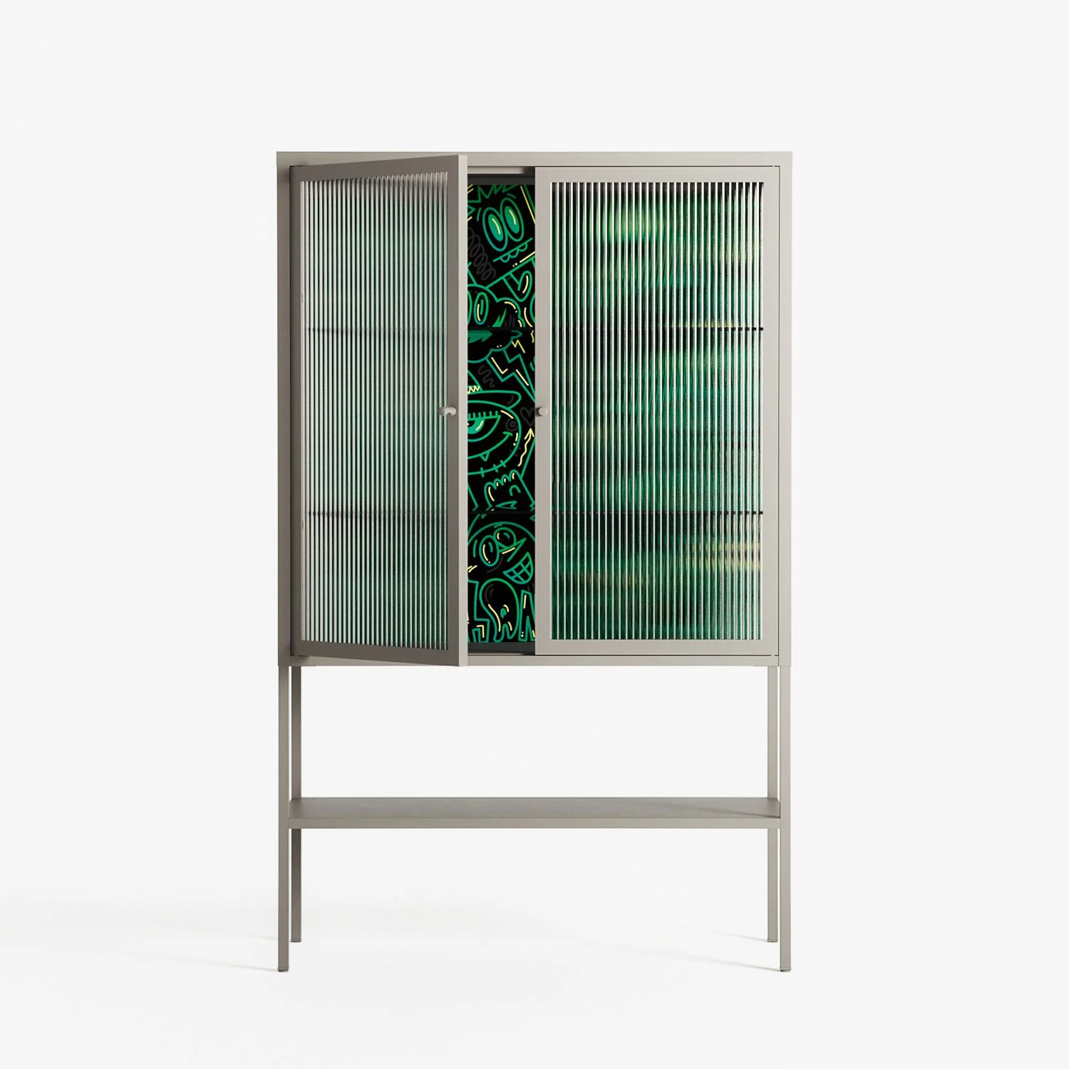 Thankful - Loft Cabinet - Craig Watkins - Pebble - Reeded glass - Image 2
