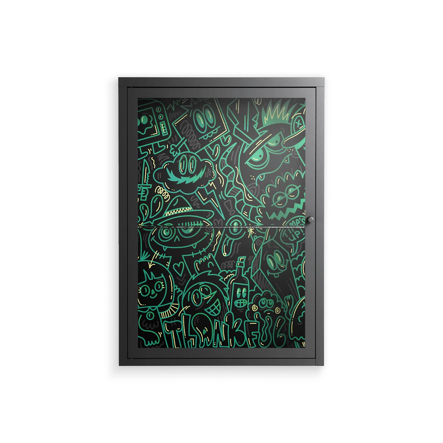Thankful - Wall Cabinet - Craig Watkins - Antracite - Clear glass