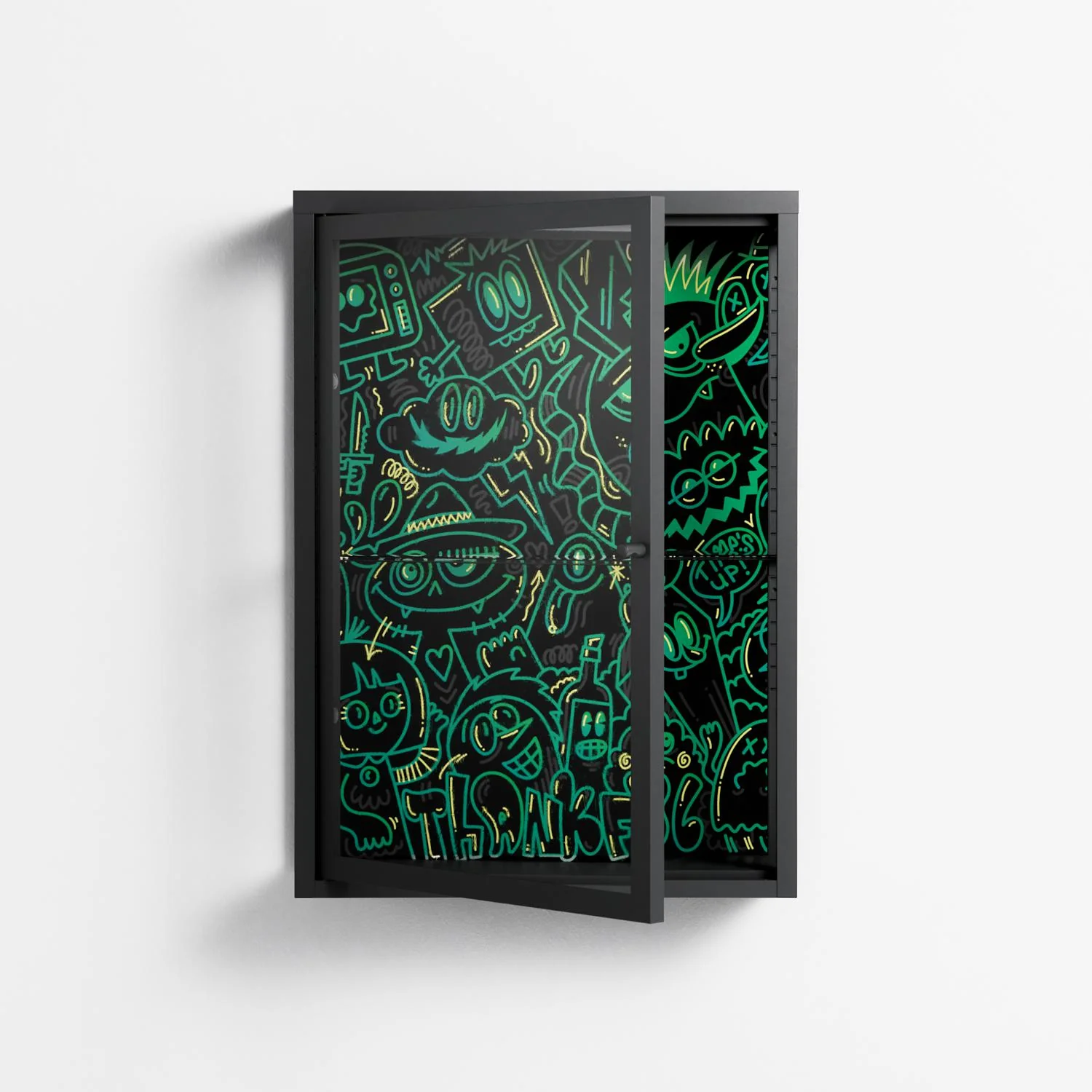 Thankful - Wall Cabinet - Craig Watkins - Antracite - Clear glass - Image 2