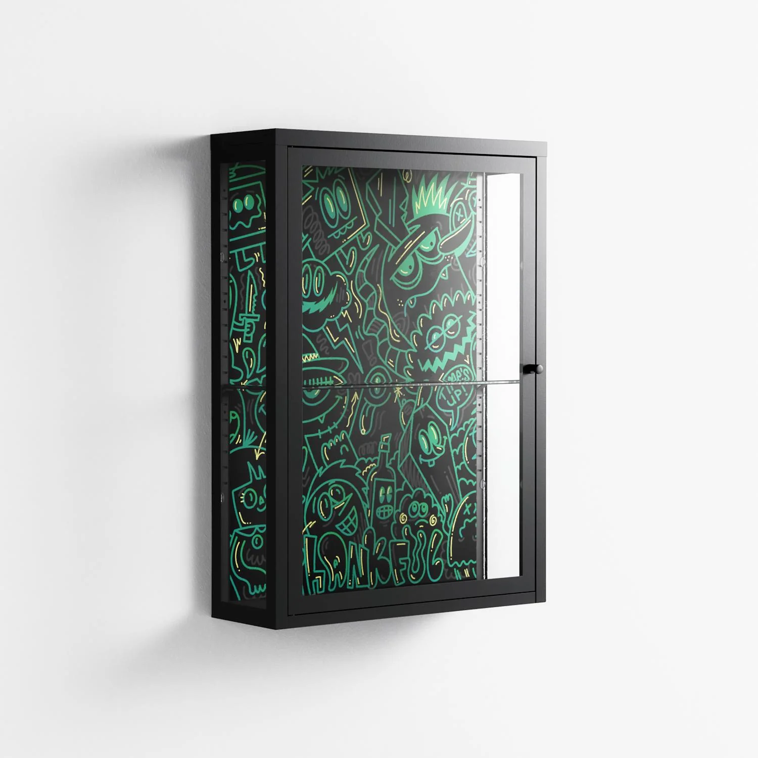 Thankful - Wall Cabinet - Craig Watkins - Antracite - Clear glass - Image 4