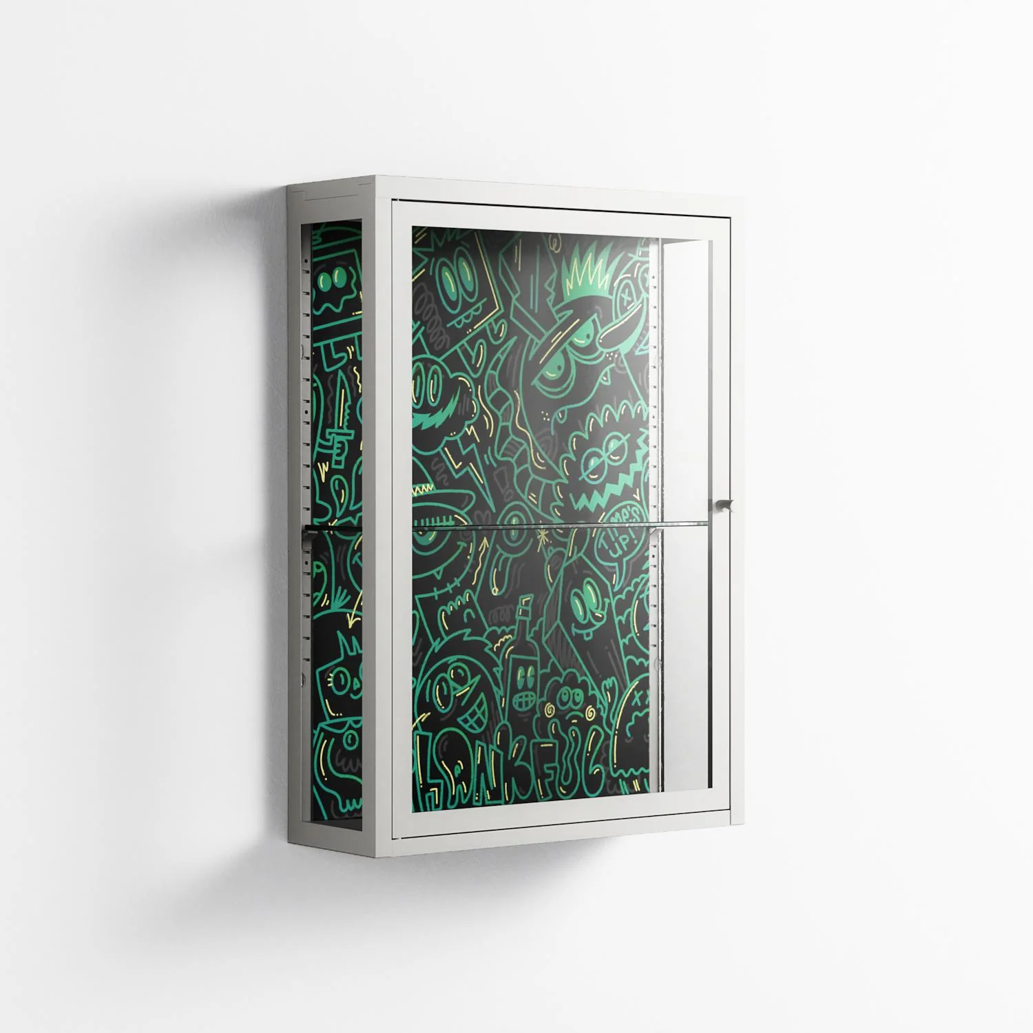 Thankful - Wall Cabinet - Craig Watkins - Chalk - Clear glass - Image 4