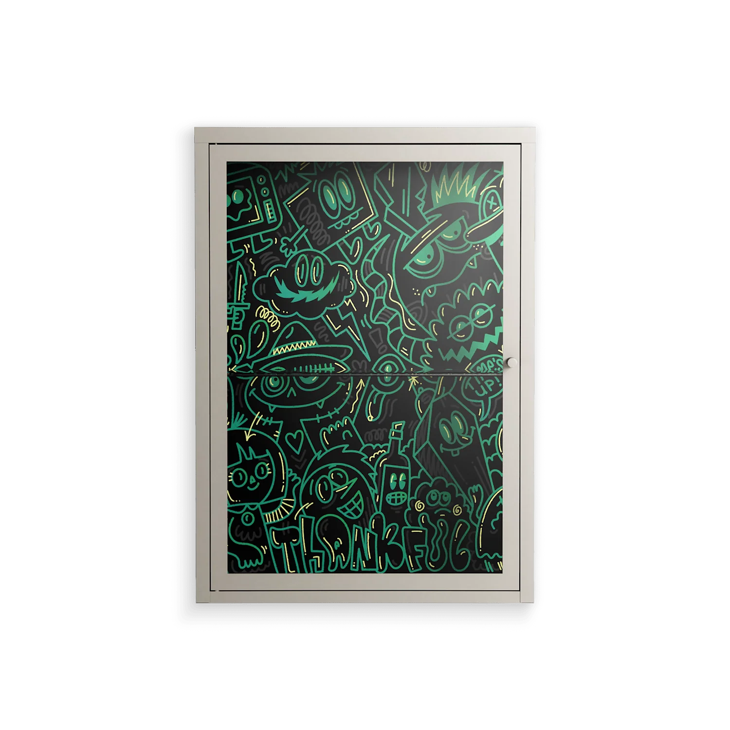 Thankful - Wall Cabinet - Craig Watkins - Pebble - Clear glass