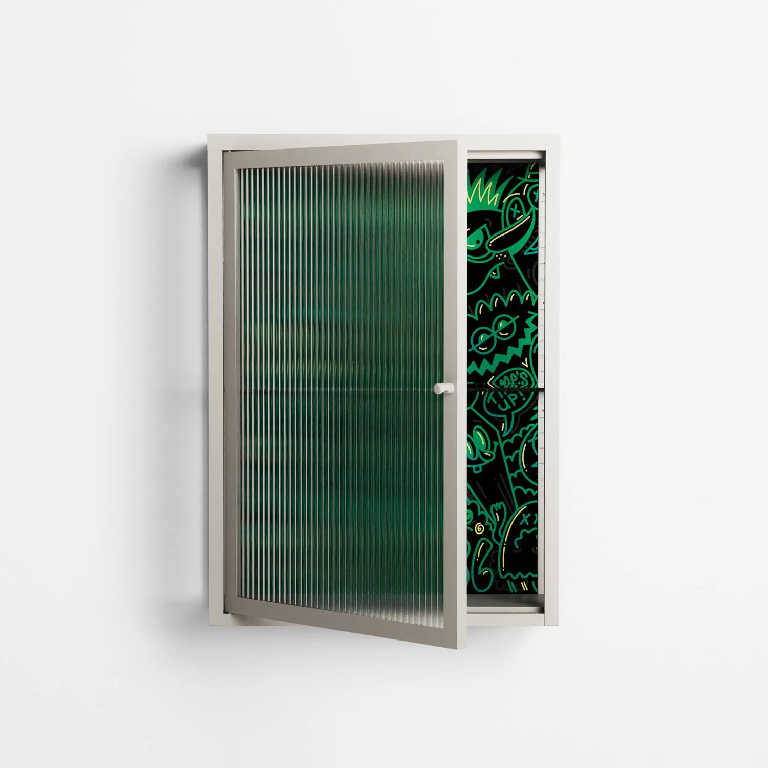 Thankful - Wall Cabinet - Craig Watkins - Pebble - Reeded glass - Image 2