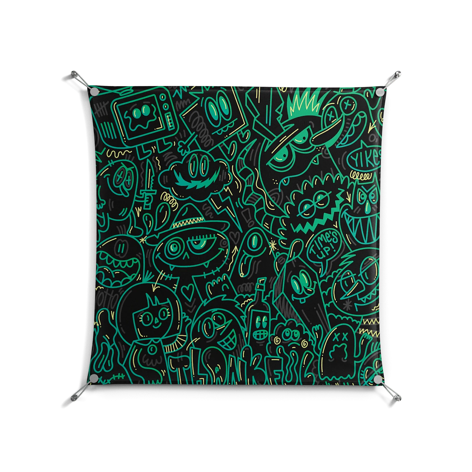 Thankful - Work On Wall - Craig Watkins - Silver - 90 x 90 cm