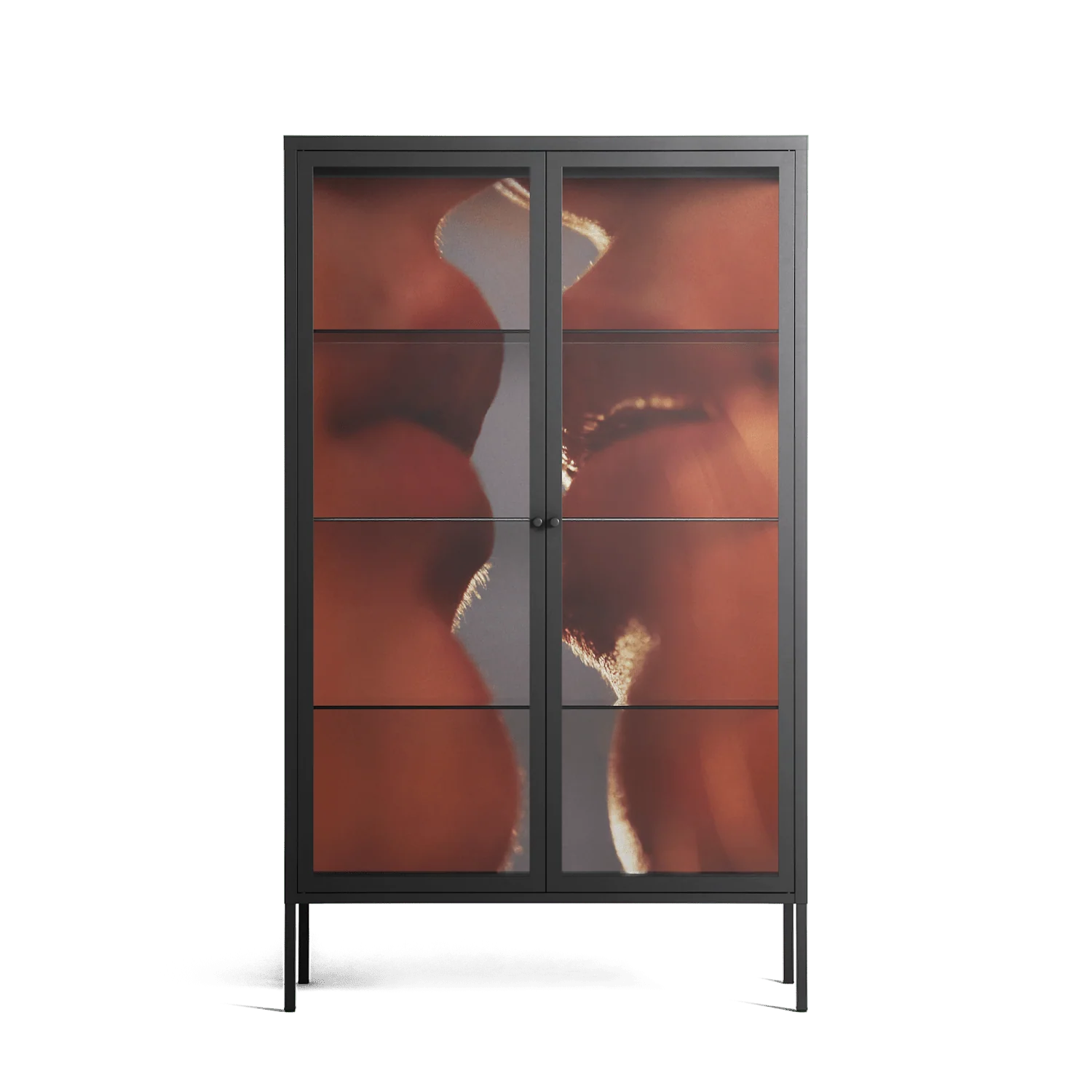 The Art Of Kissing 2 - Cabinet - Nadia Ryder - Antracite - Clear glass