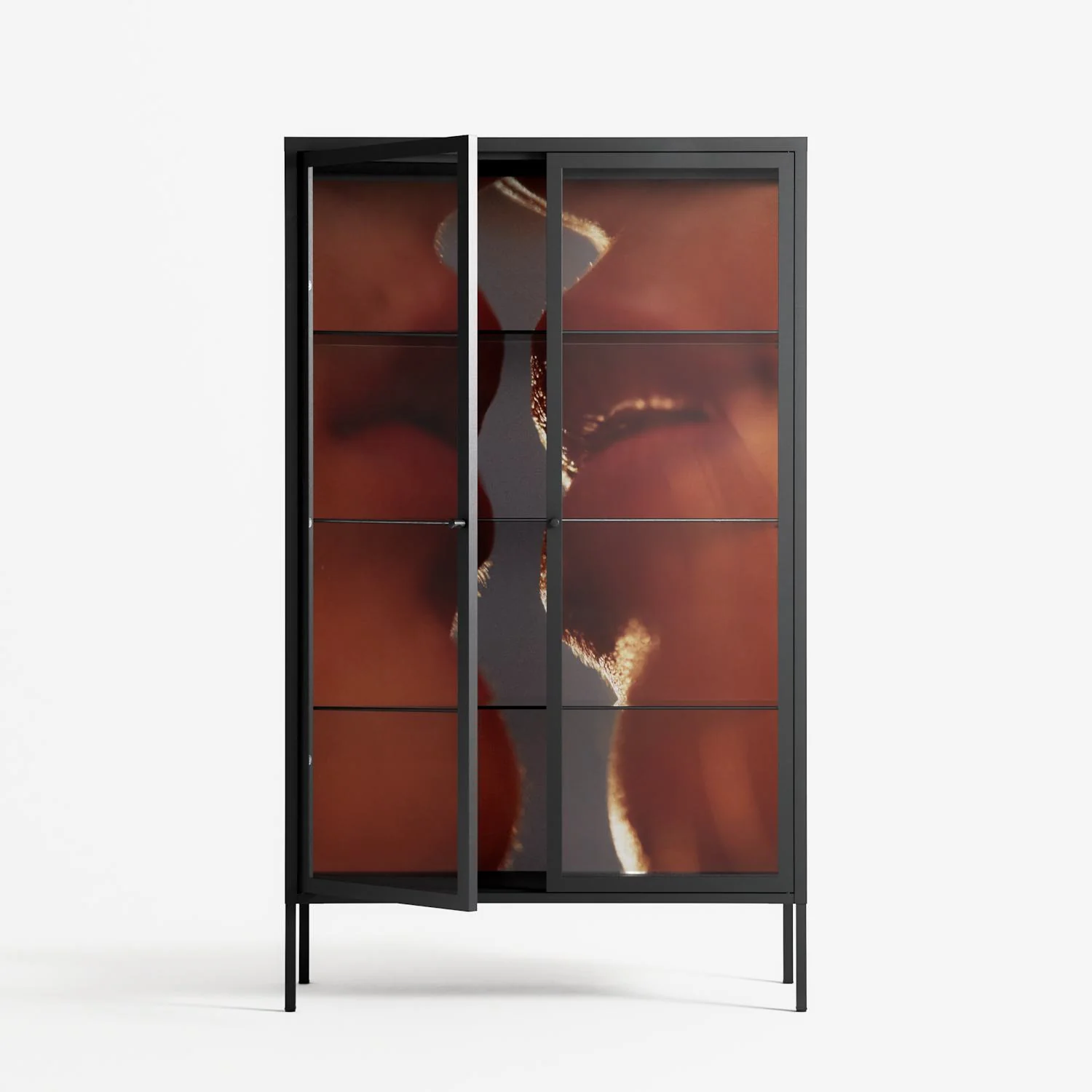 The Art Of Kissing 2 - Cabinet - Nadia Ryder - Antracite - Clear glass - Image 2