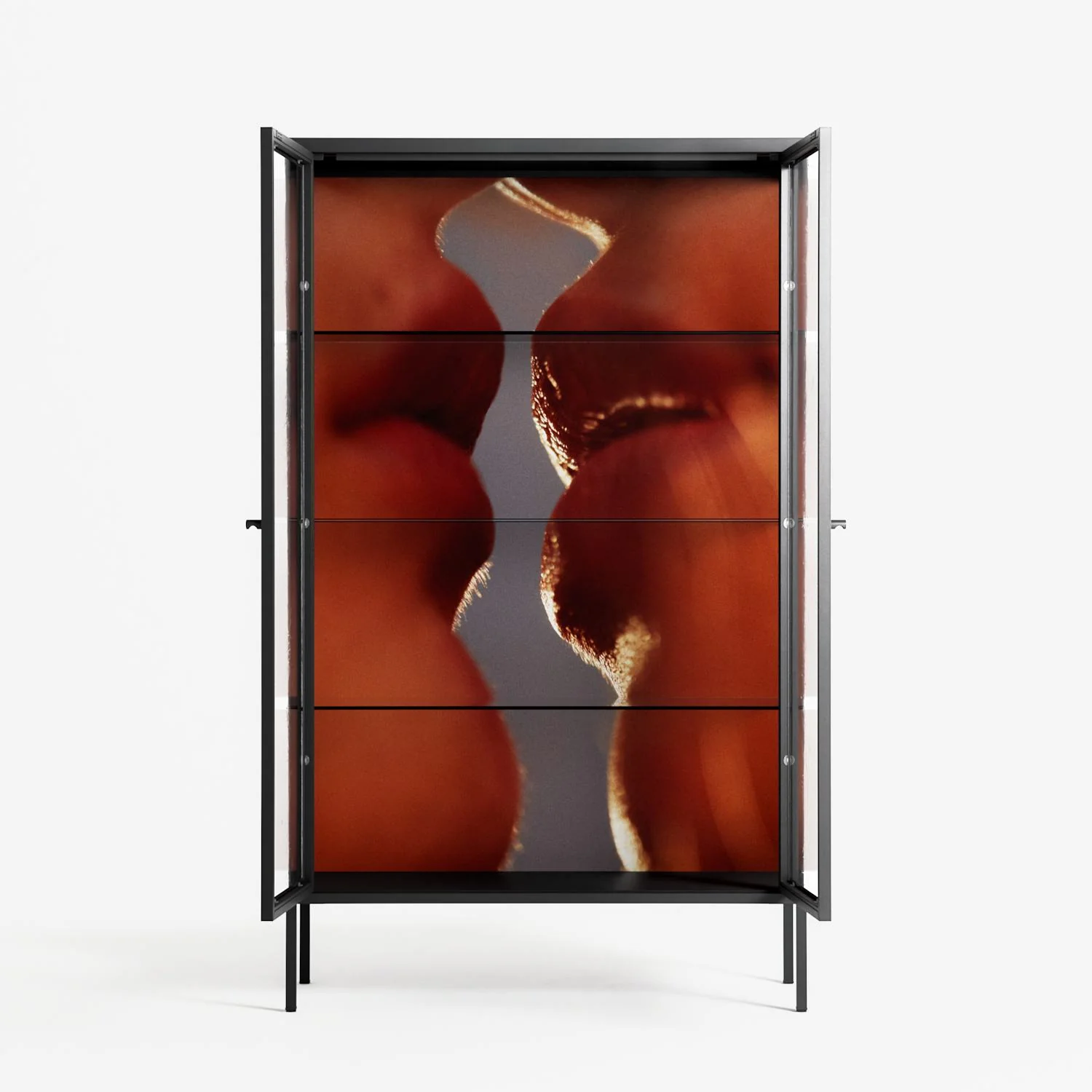 The Art Of Kissing 2 - Cabinet - Nadia Ryder - Antracite - Clear glass - Image 3