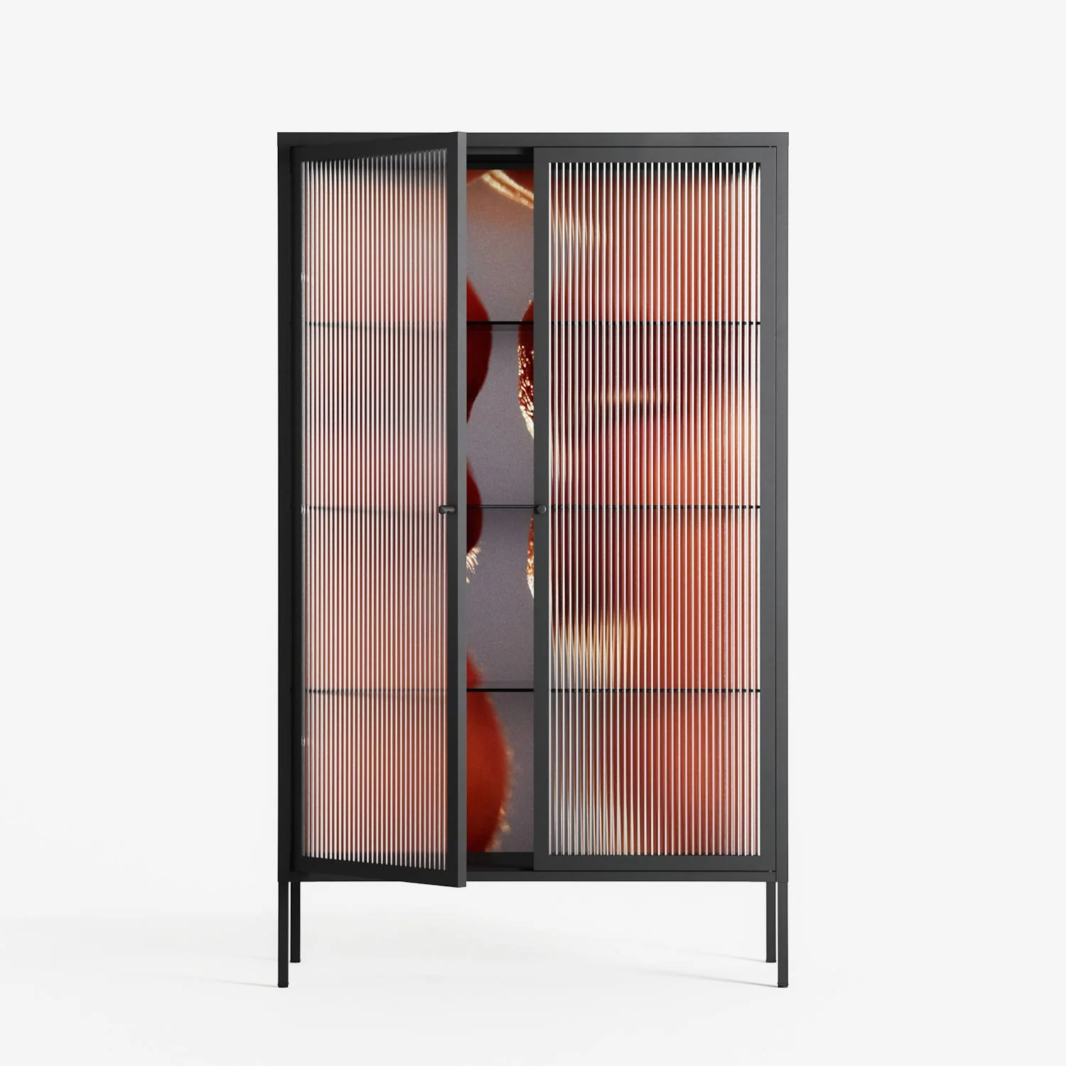 The Art Of Kissing 2 - Cabinet - Nadia Ryder - Antracite - Reeded glass - Image 2