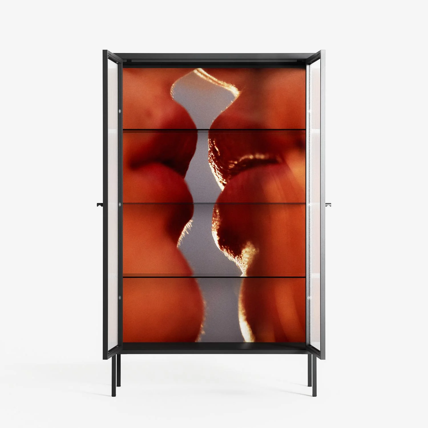 The Art Of Kissing 2 - Cabinet - Nadia Ryder - Antracite - Reeded glass - Image 3