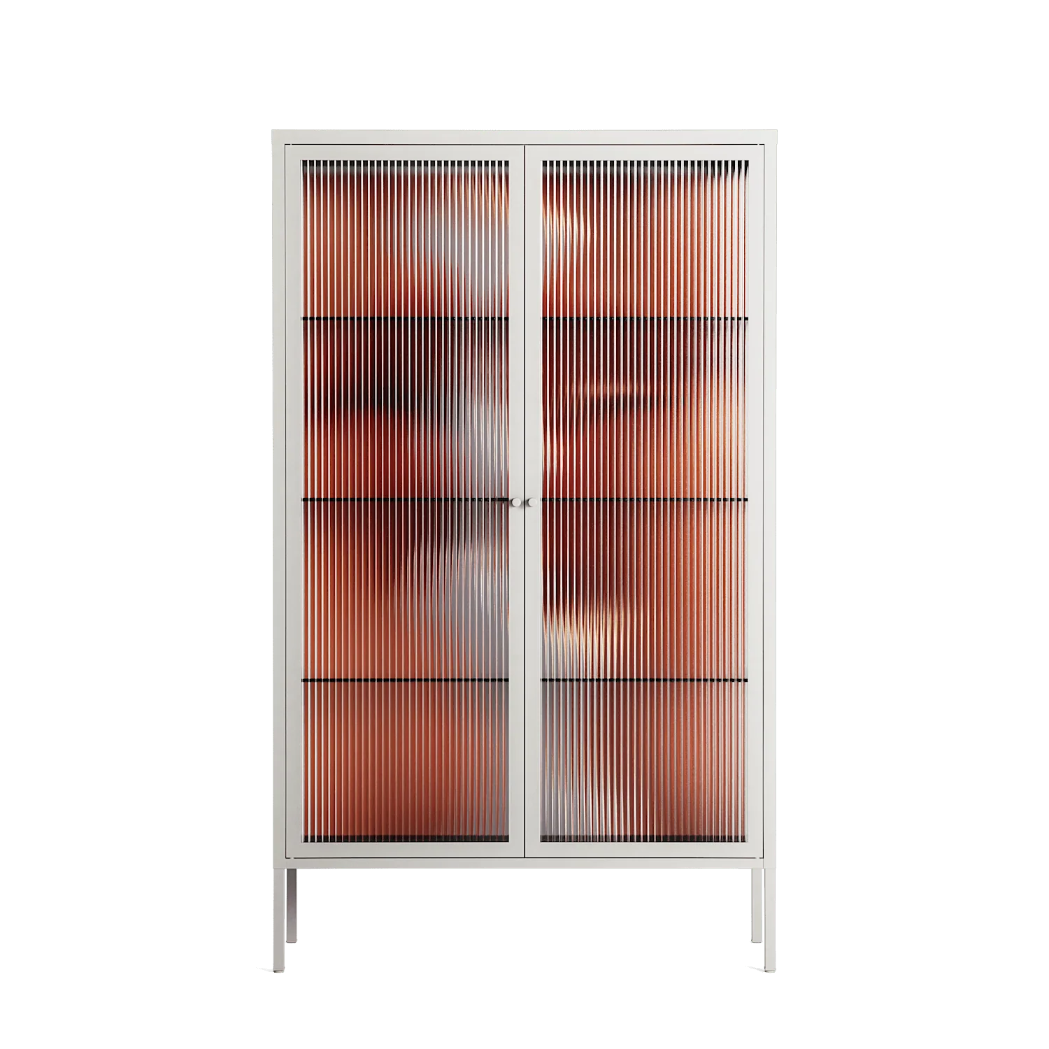 The Art Of Kissing 2 - Cabinet - Nadia Ryder - Chalk - Reeded glass