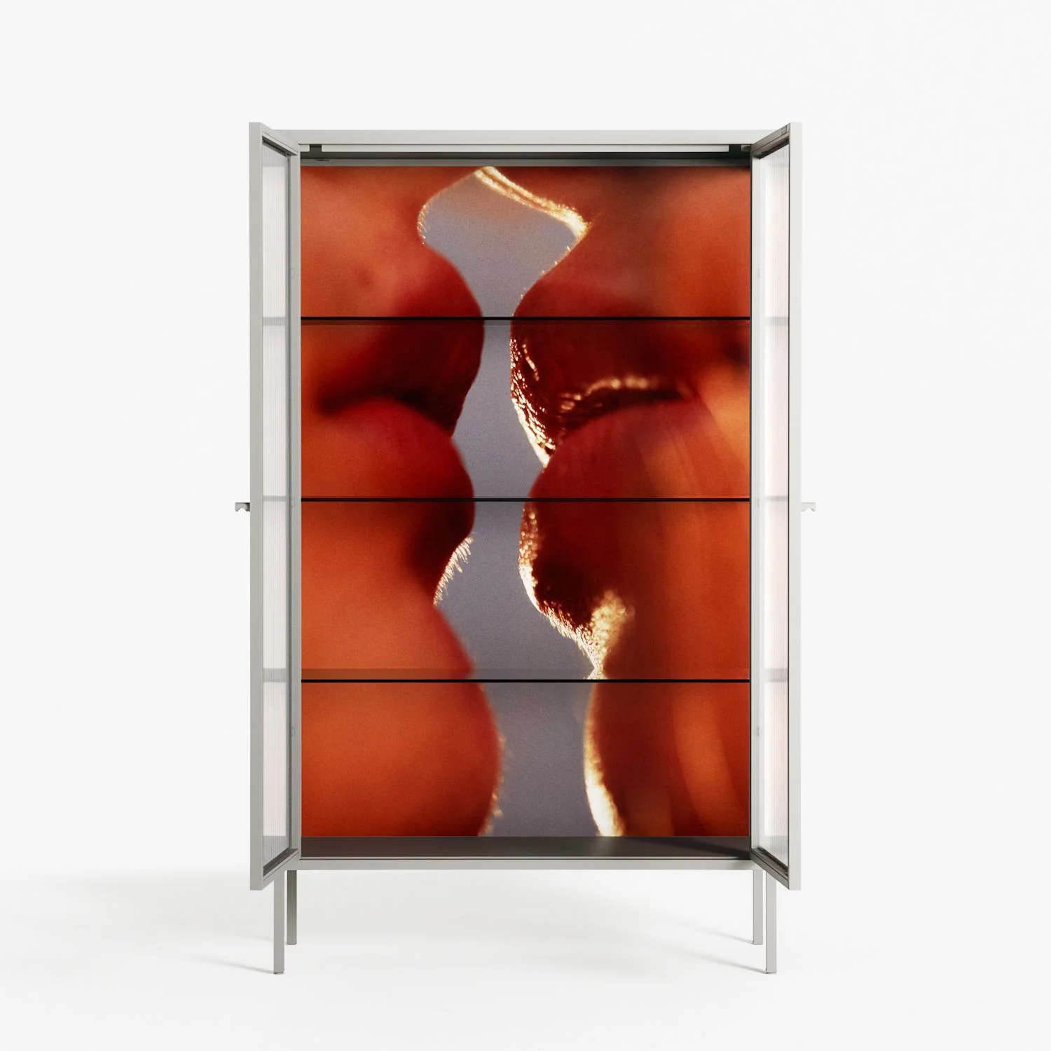 The Art Of Kissing 2 - Cabinet - Nadia Ryder - Chalk - Reeded glass - Image 3