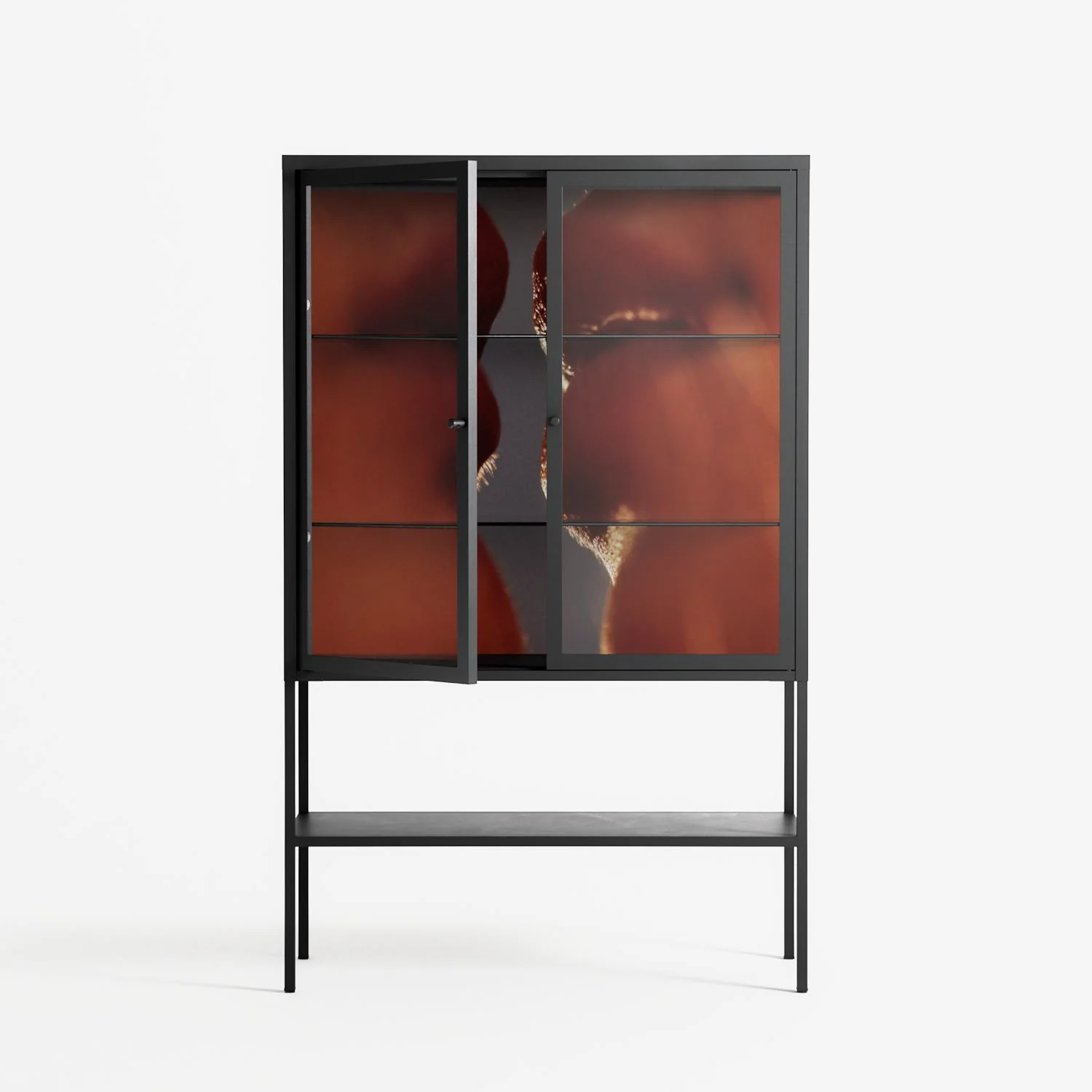 The Art Of Kissing 2 - Loft Cabinet - Nadia Ryder - Antracite - Clear glass - Image 2