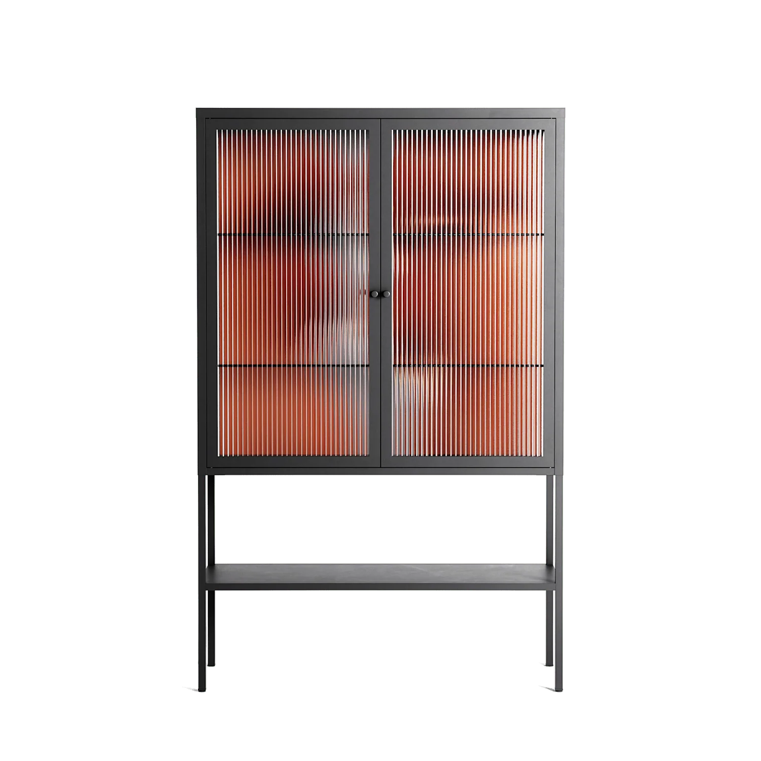 The Art Of Kissing 2 - Loft Cabinet - Nadia Ryder - Antracite - Reeded glass