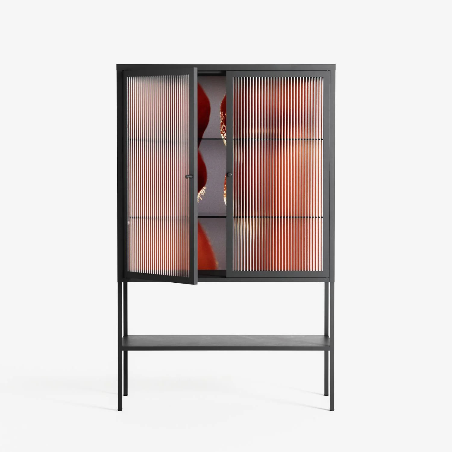 The Art Of Kissing 2 - Loft Cabinet - Nadia Ryder - Antracite - Reeded glass - Image 2