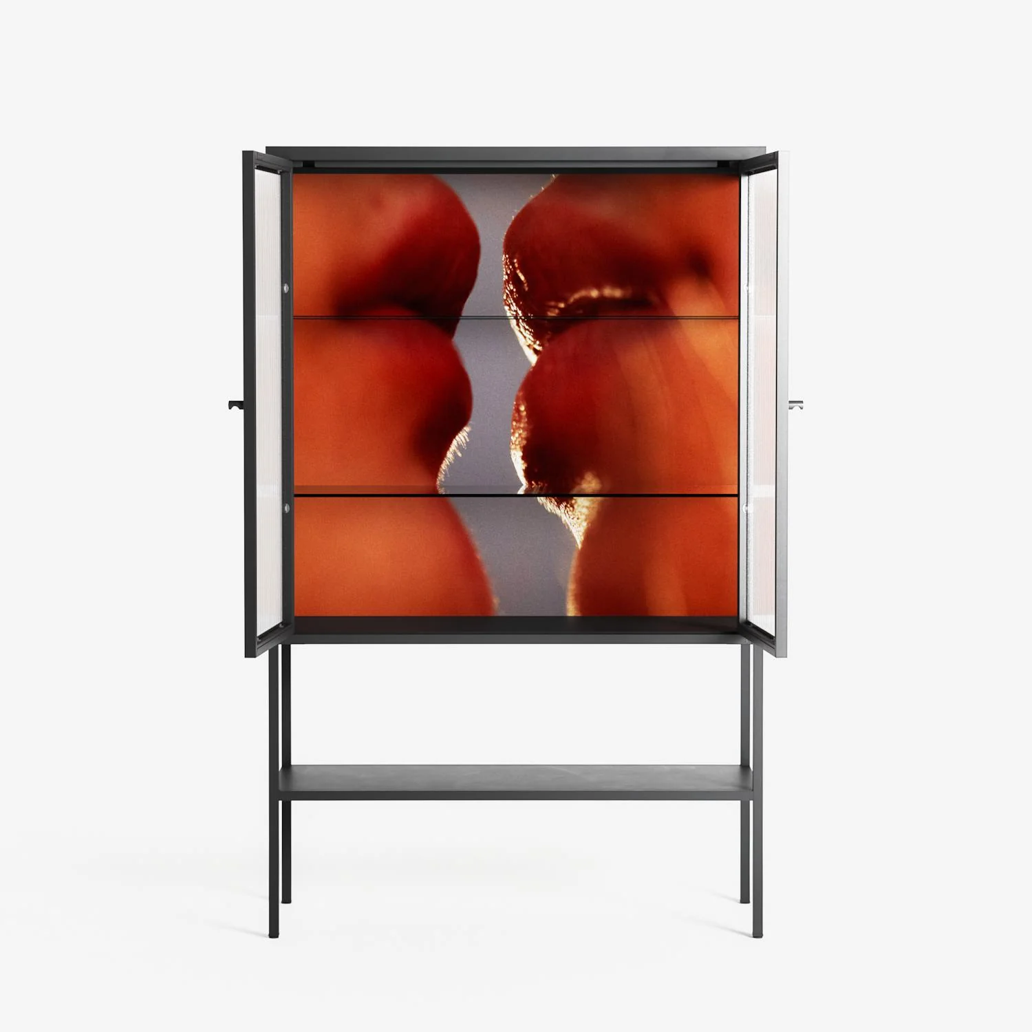 The Art Of Kissing 2 - Loft Cabinet - Nadia Ryder - Antracite - Reeded glass - Image 3